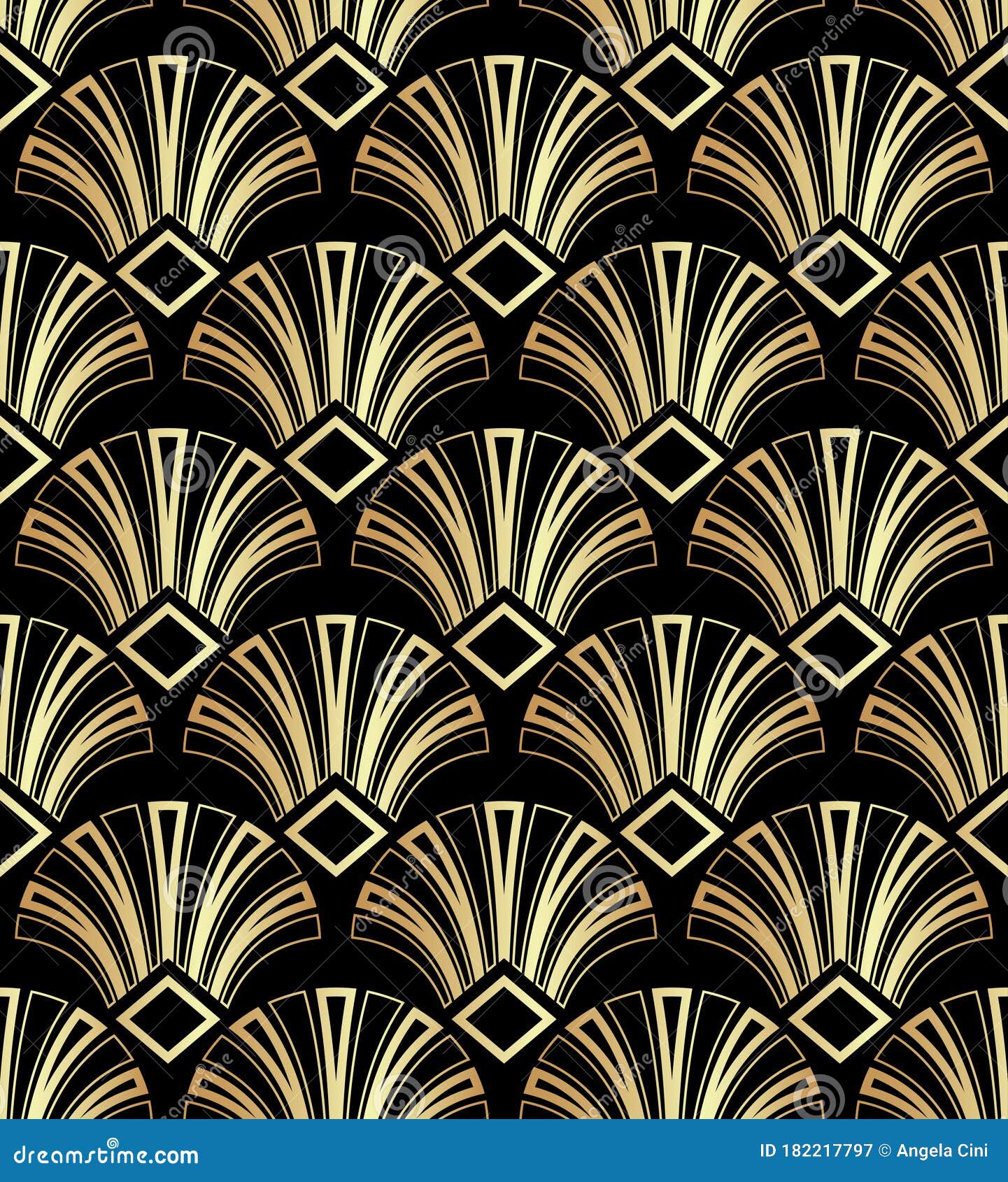 Art Deco Gatsby Ornament Pattern Background Stock Vector - Illustration ...