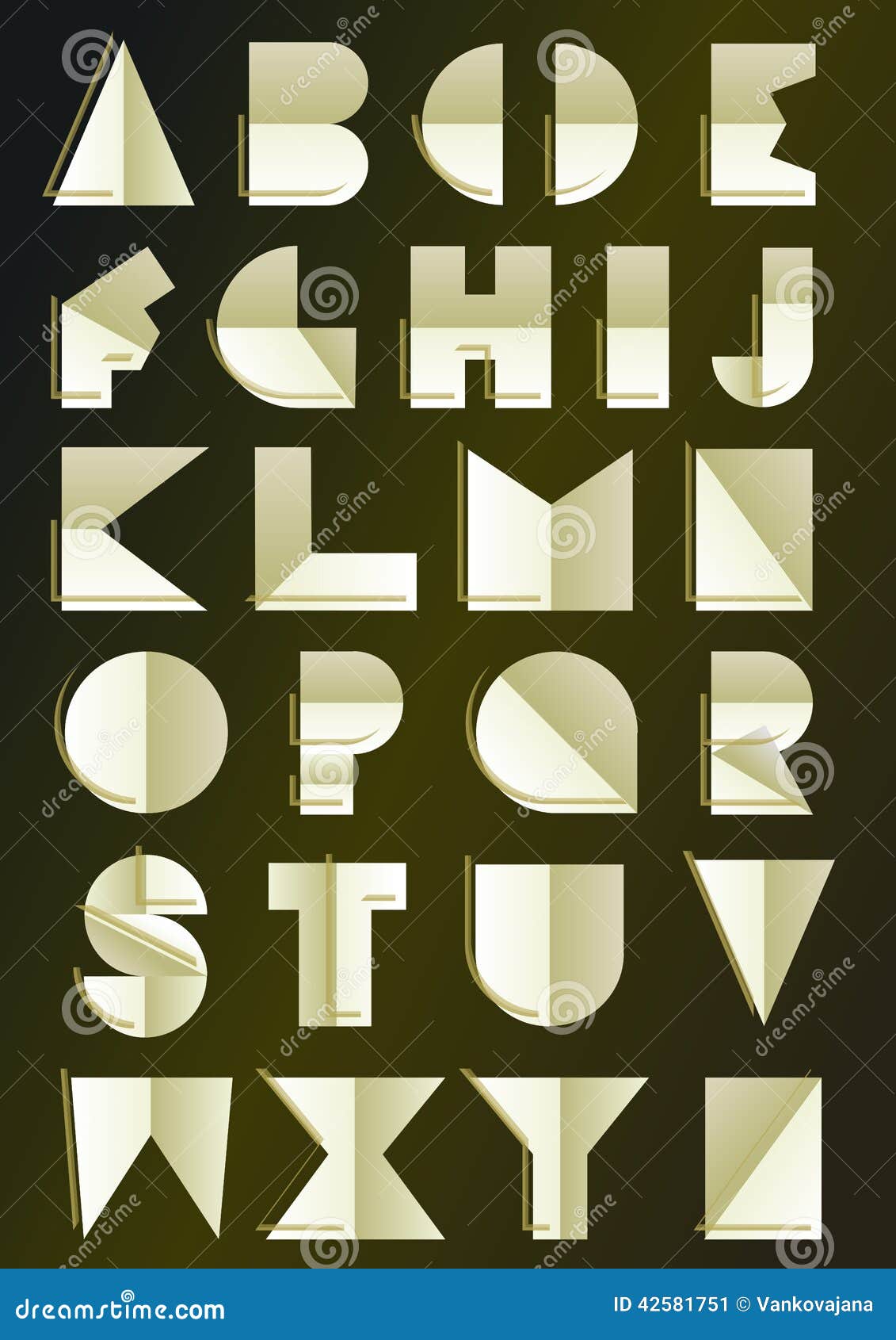 art deco inspired alphabet