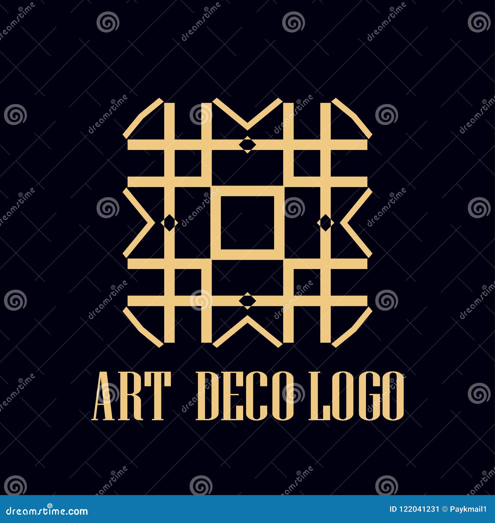 Art Deco Logo stock vector. Illustration of premium