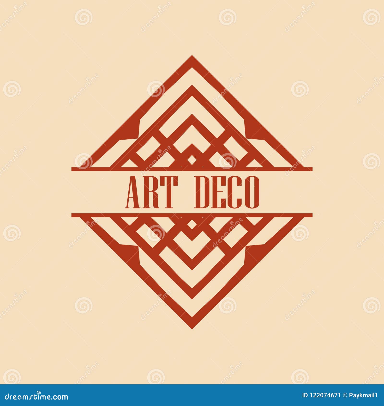 Art Deco Logo stock vector. Illustration of emblem