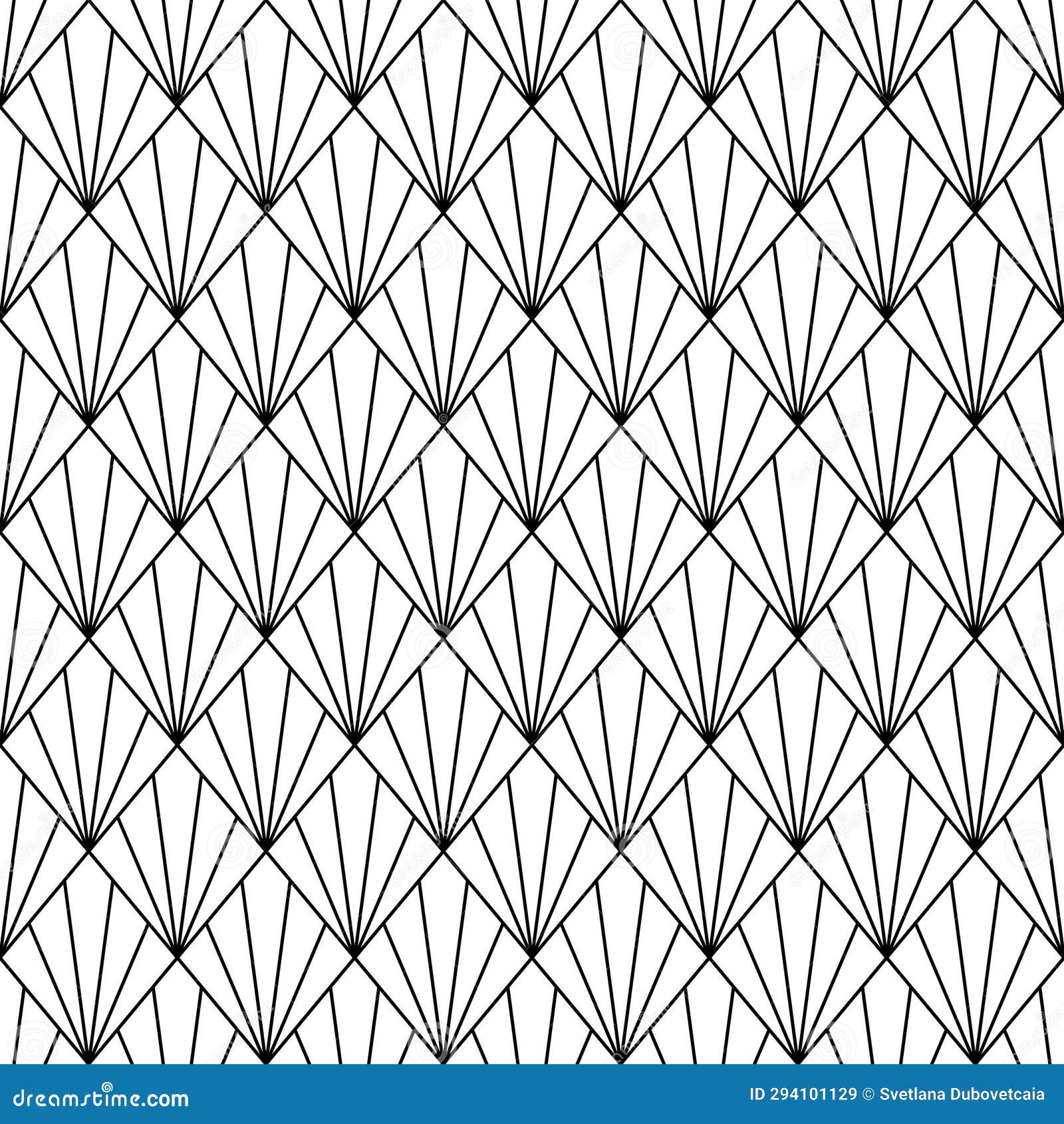 art deco seamless pattern. repeated black diamond patern  on white background prints . repeating geometric