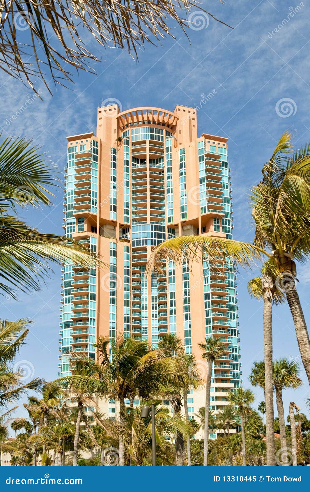 Art Deco Style Condominiums Stock Image Image of condo, trees 13310445