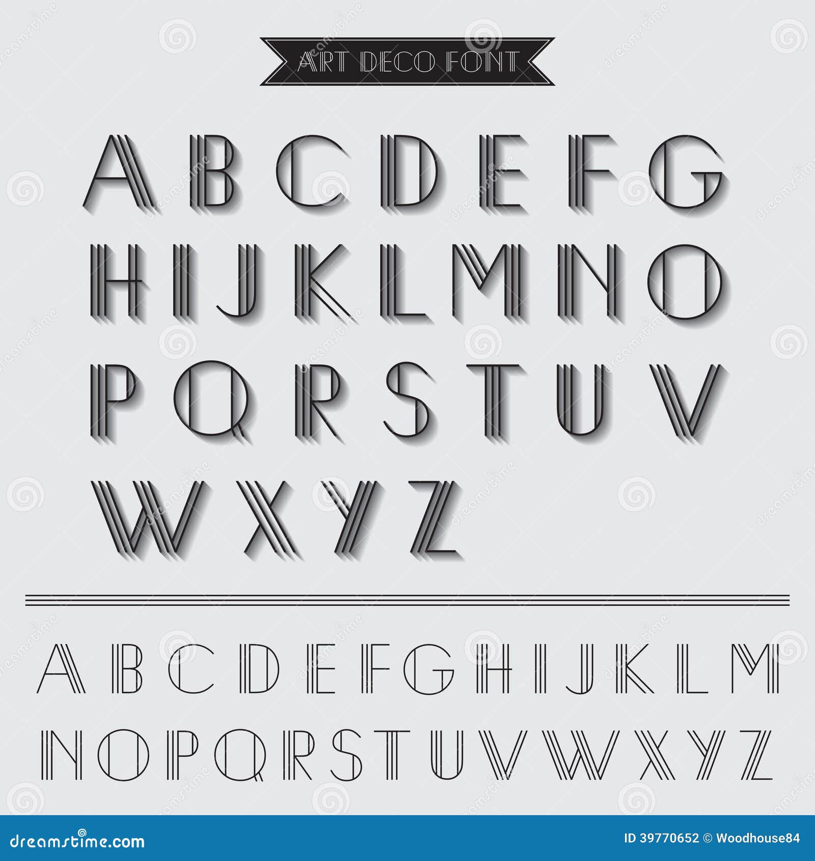 art deco type font