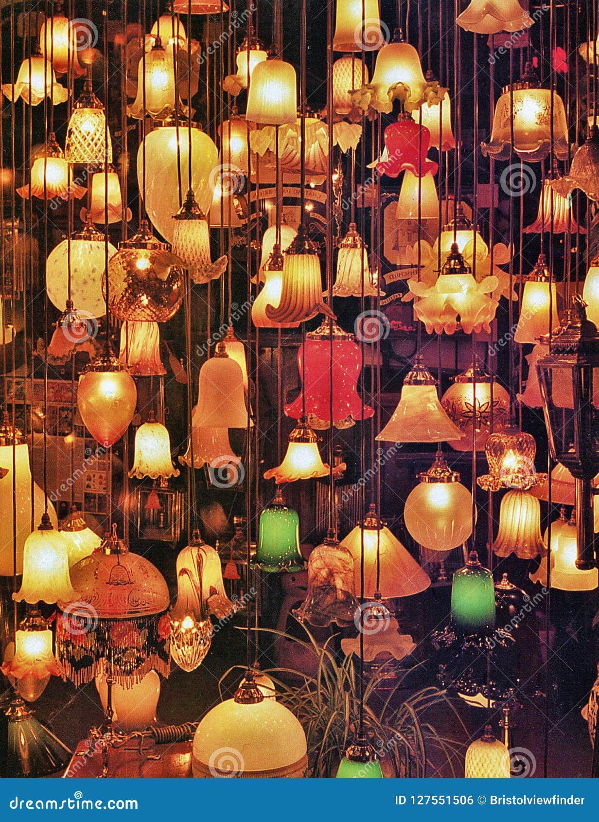 Art Deco Vintage Lighting Display Bristol 1989 Editorial Photo Image Of Lamp Colourful 127551506