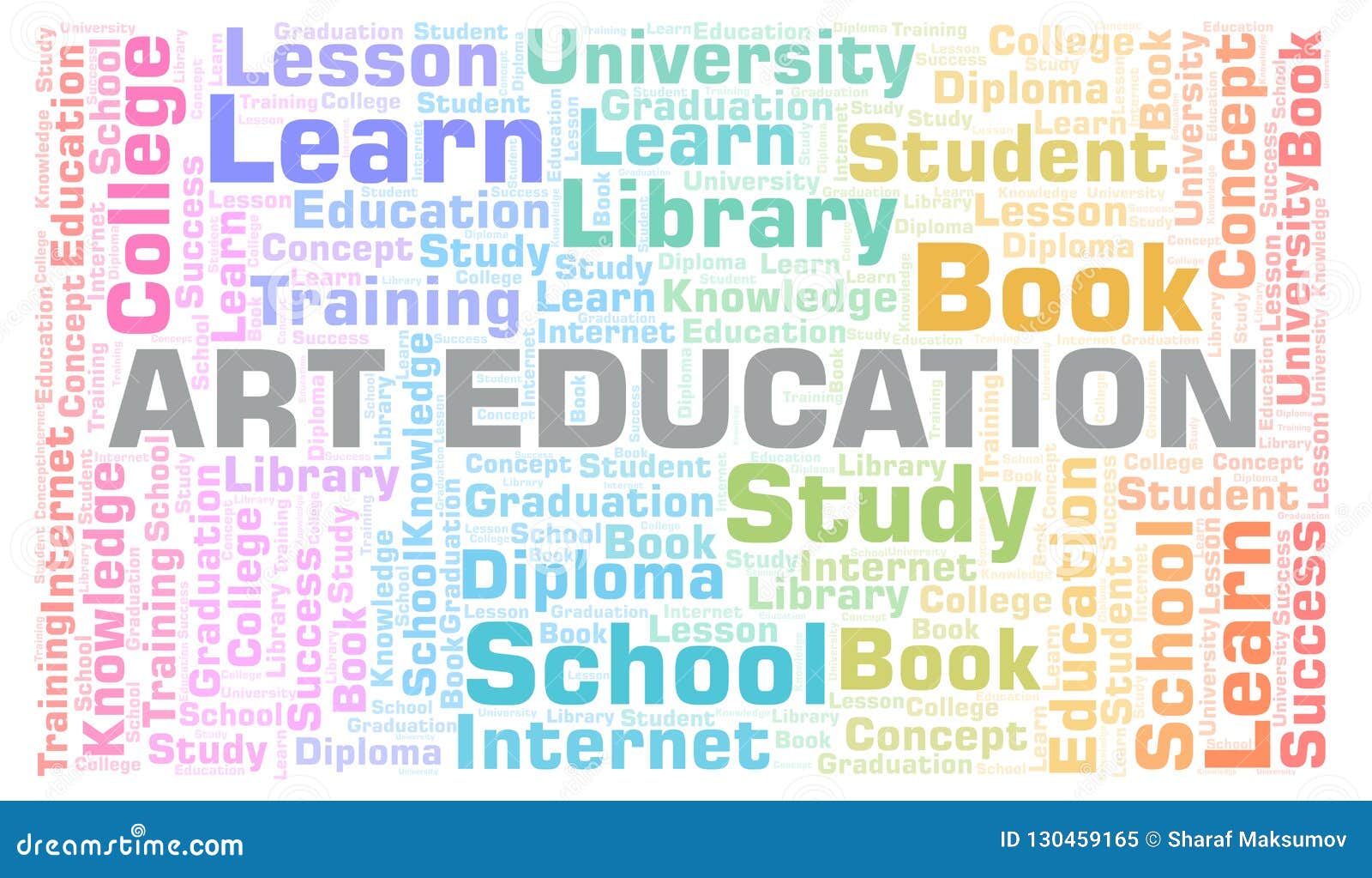 Art Education word cloud. stock illustration. Illustration of bubble