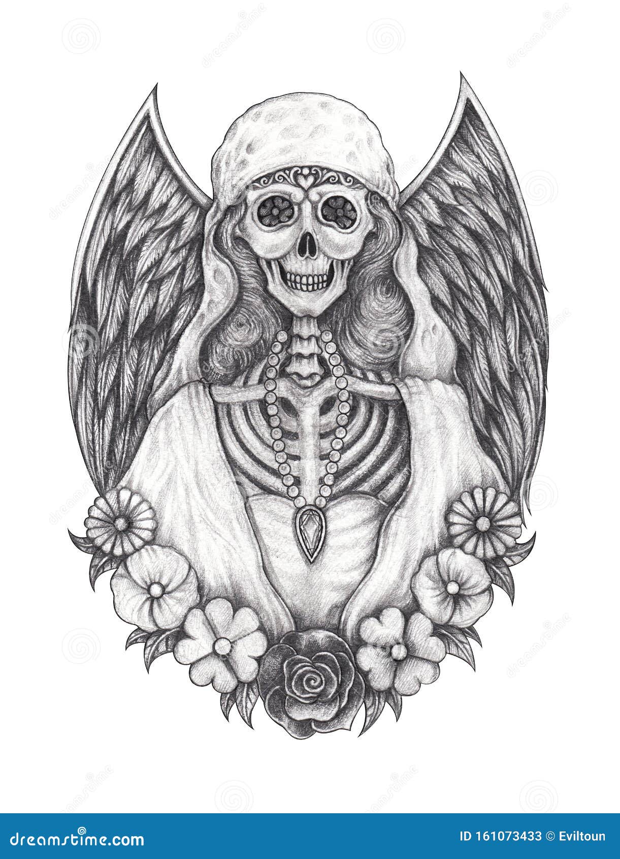 angel skull by Daniel Adamczyk  Tattoos