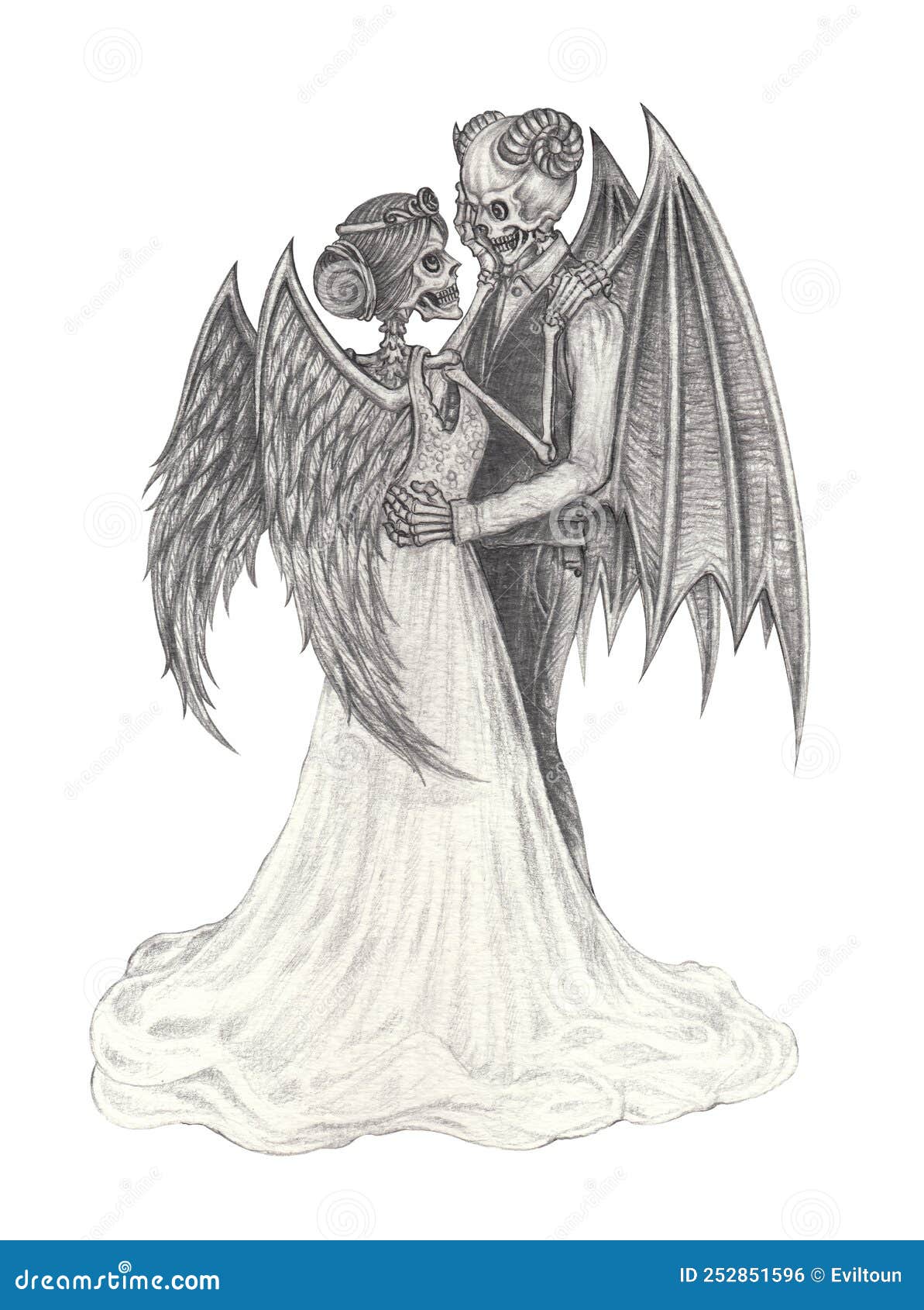 Angel Devil Tattoo Drawing