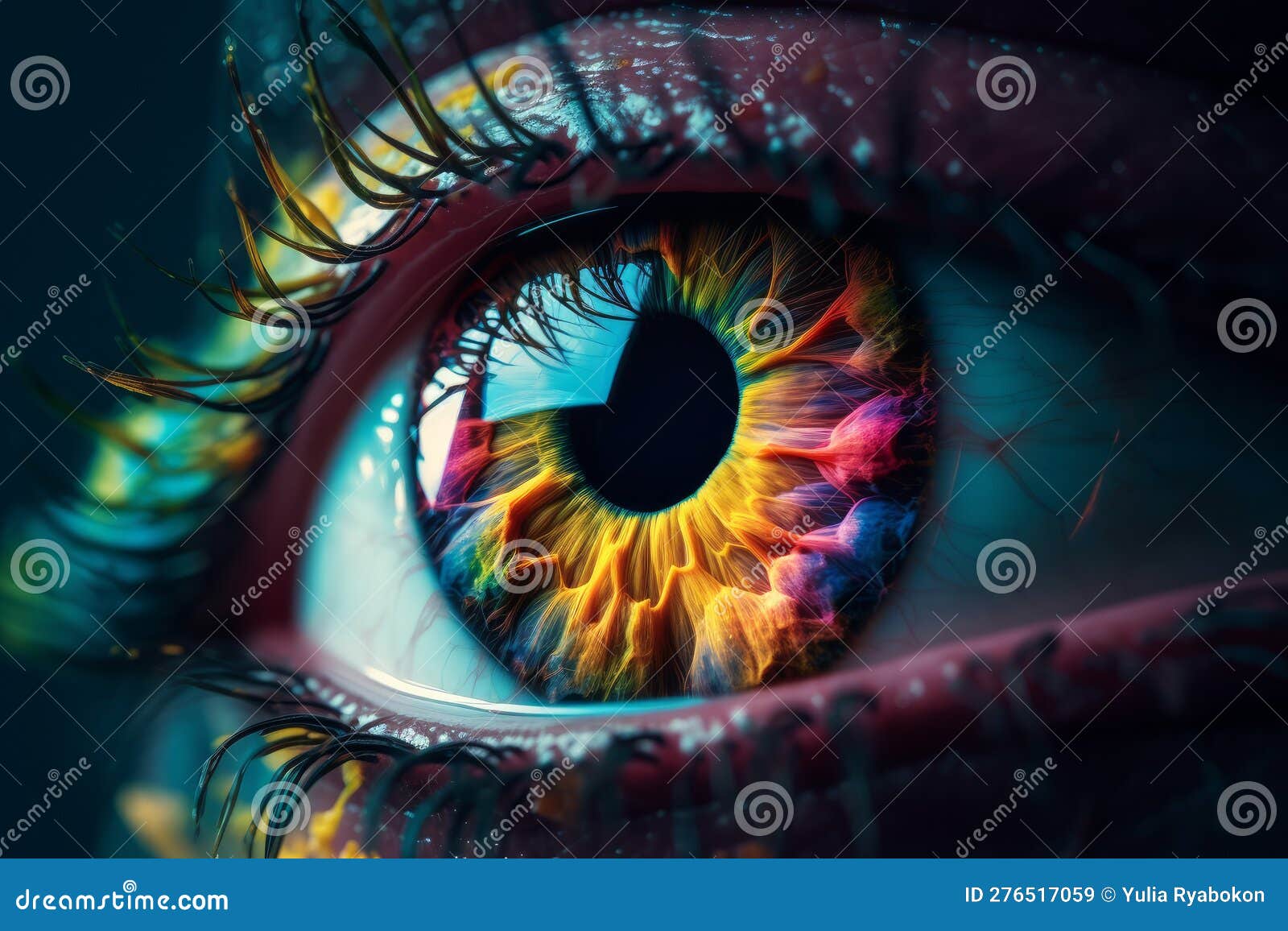 Art Fantasy Eye Color. Generate Ai Stock Illustration - Illustration of ...