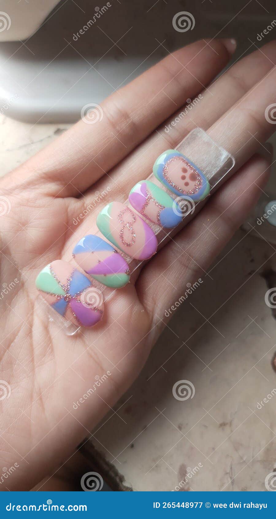 Art finger nail art create stock image. Image of skin 265448977