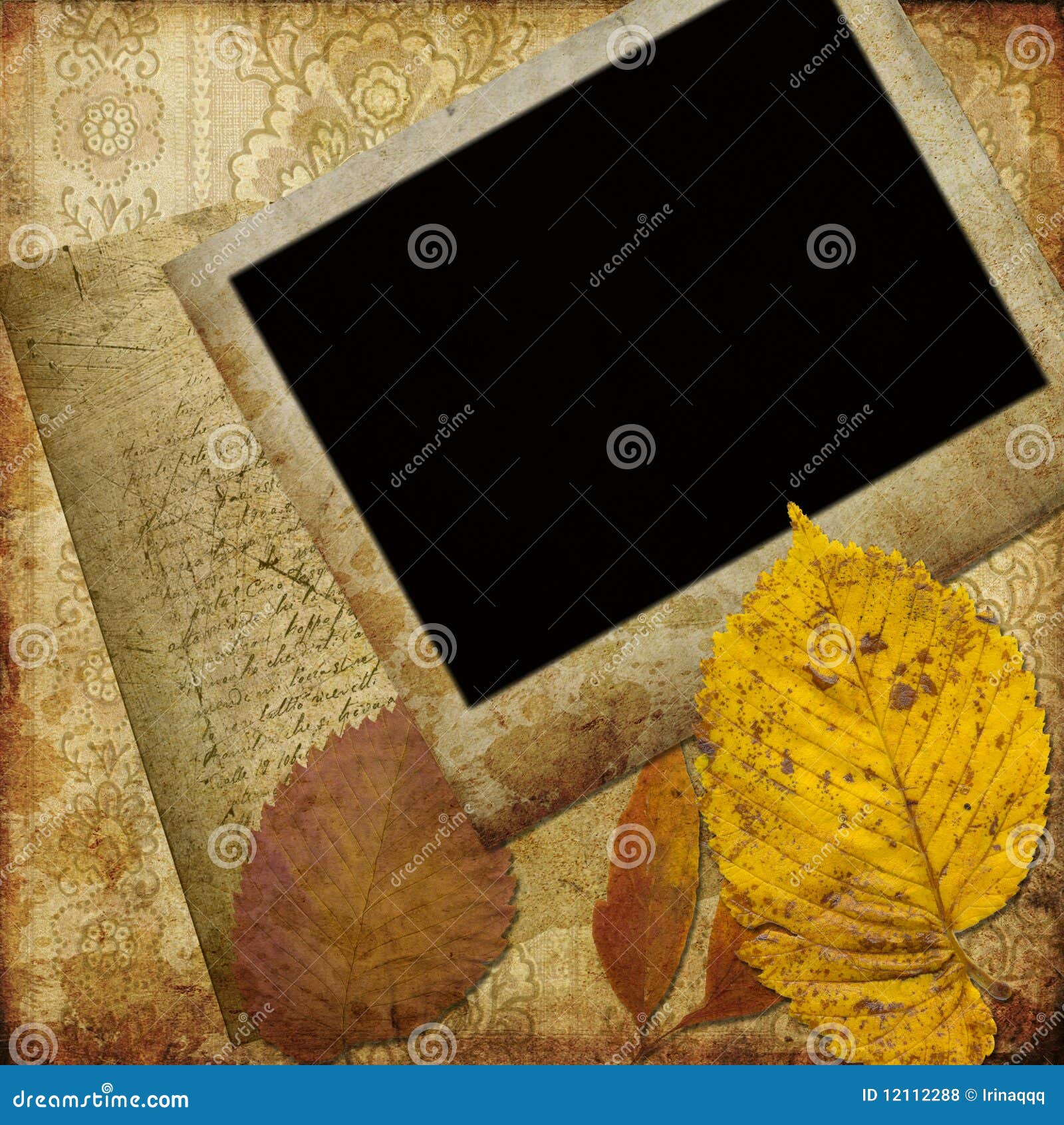 Art frame on wallpaper stock photo. Image of frame, paper 12112288