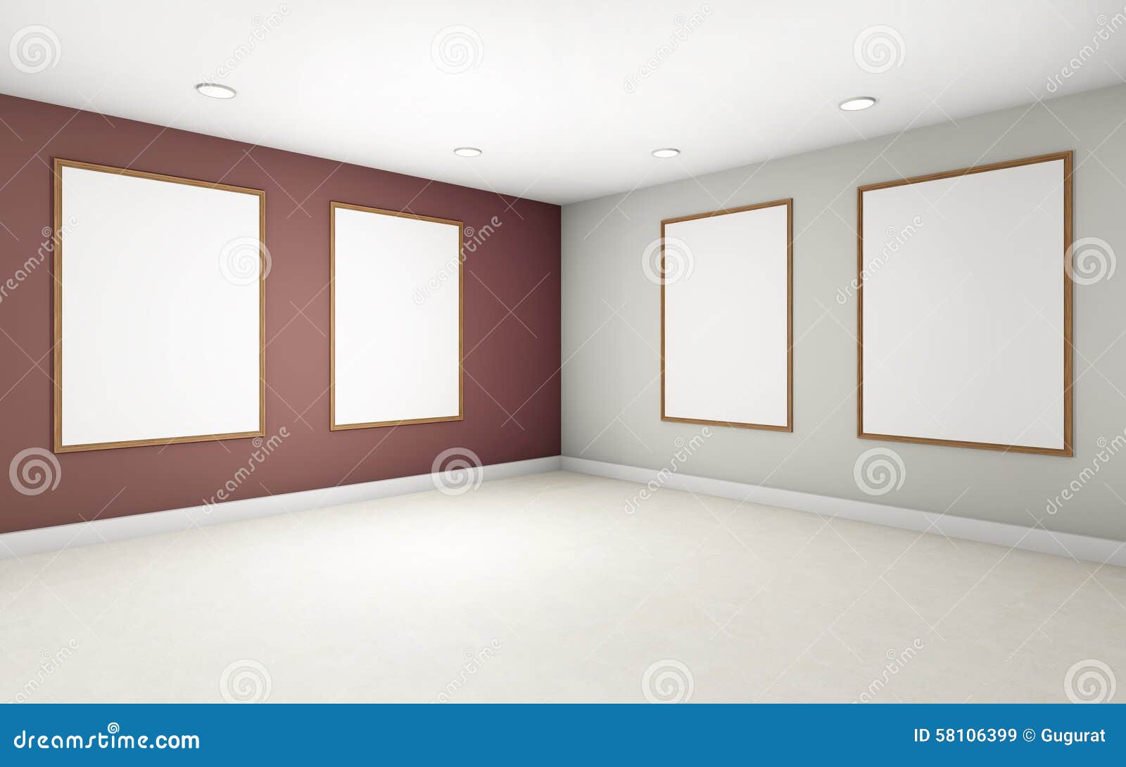 Art Gallery Perspective Two Point And Picture Frame Color Rad Stock