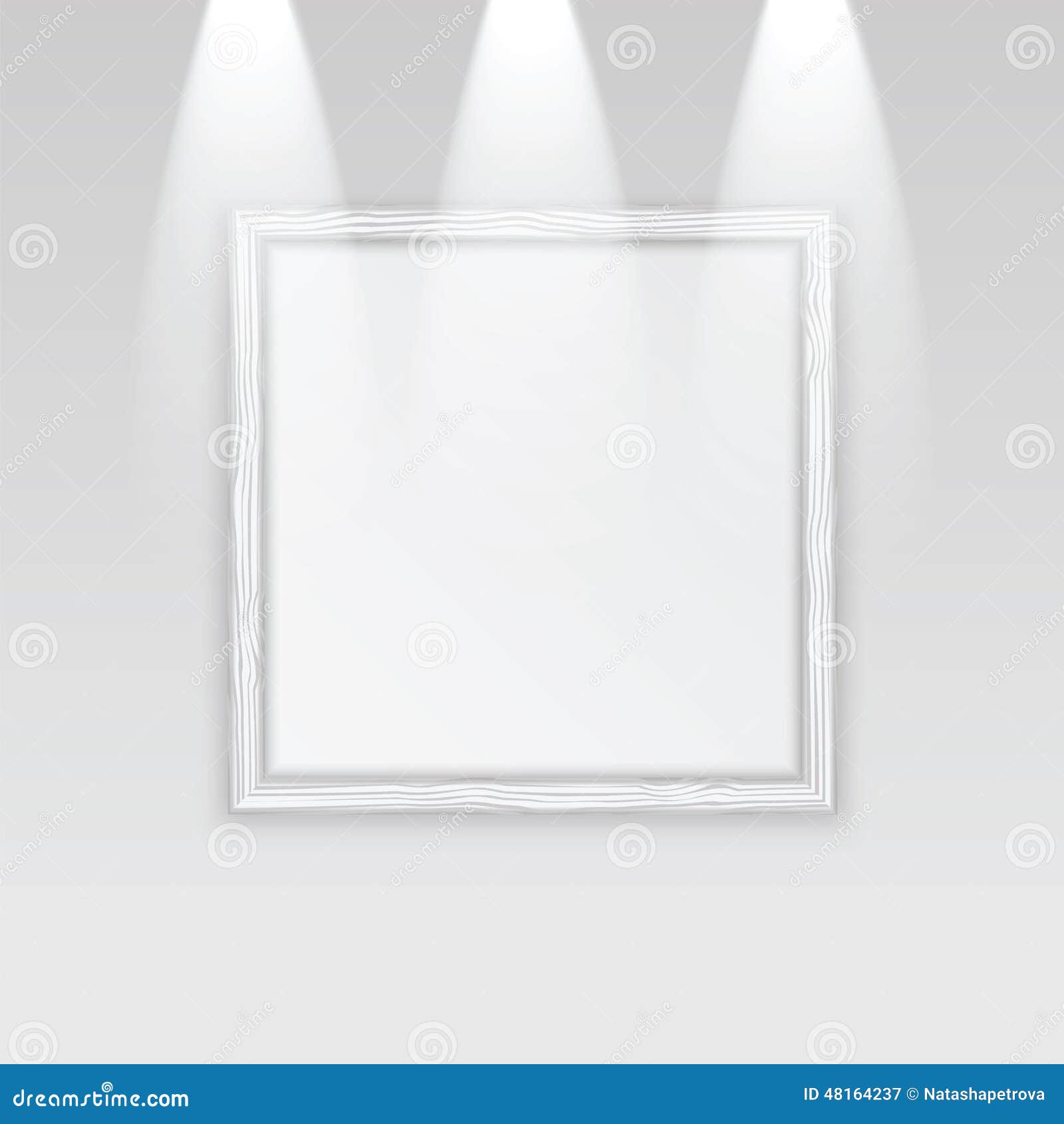 Art gallery and spotlights stock vector. Illustration of exhibition