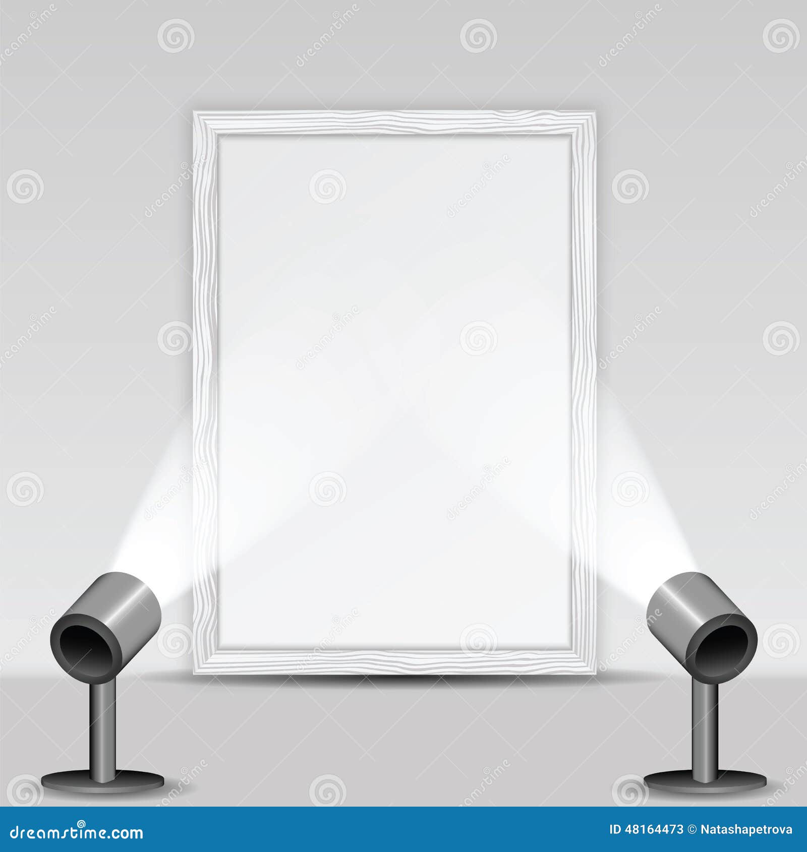 Art gallery and spotlights stock vector. Illustration of presentation 48164473