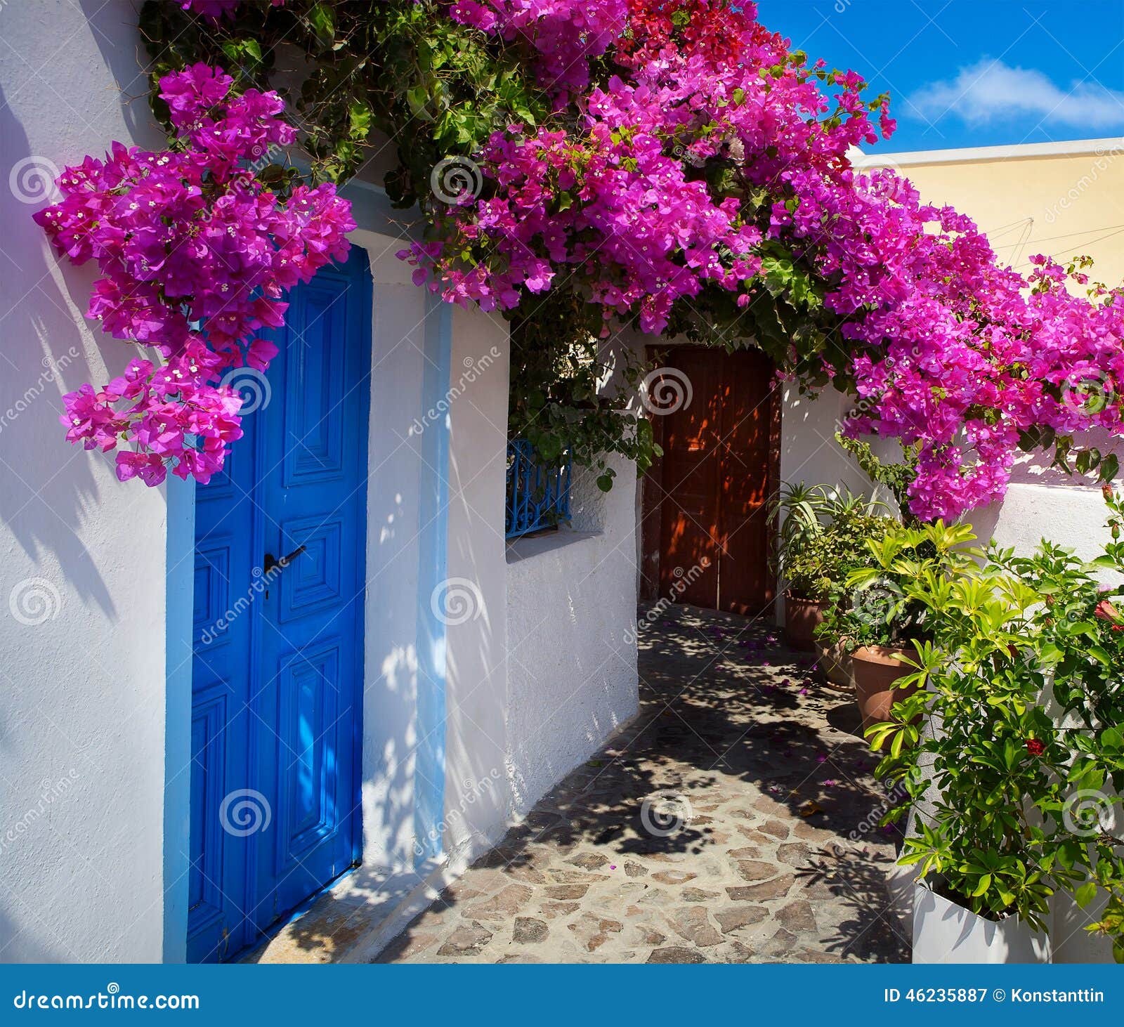 Art Greece Santorini Landscape Stock Image - Image of country, outdoors ...