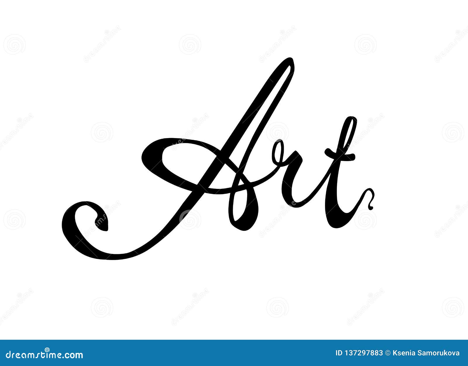 Art Calligraphic Vector Word Black On White Stock Vector