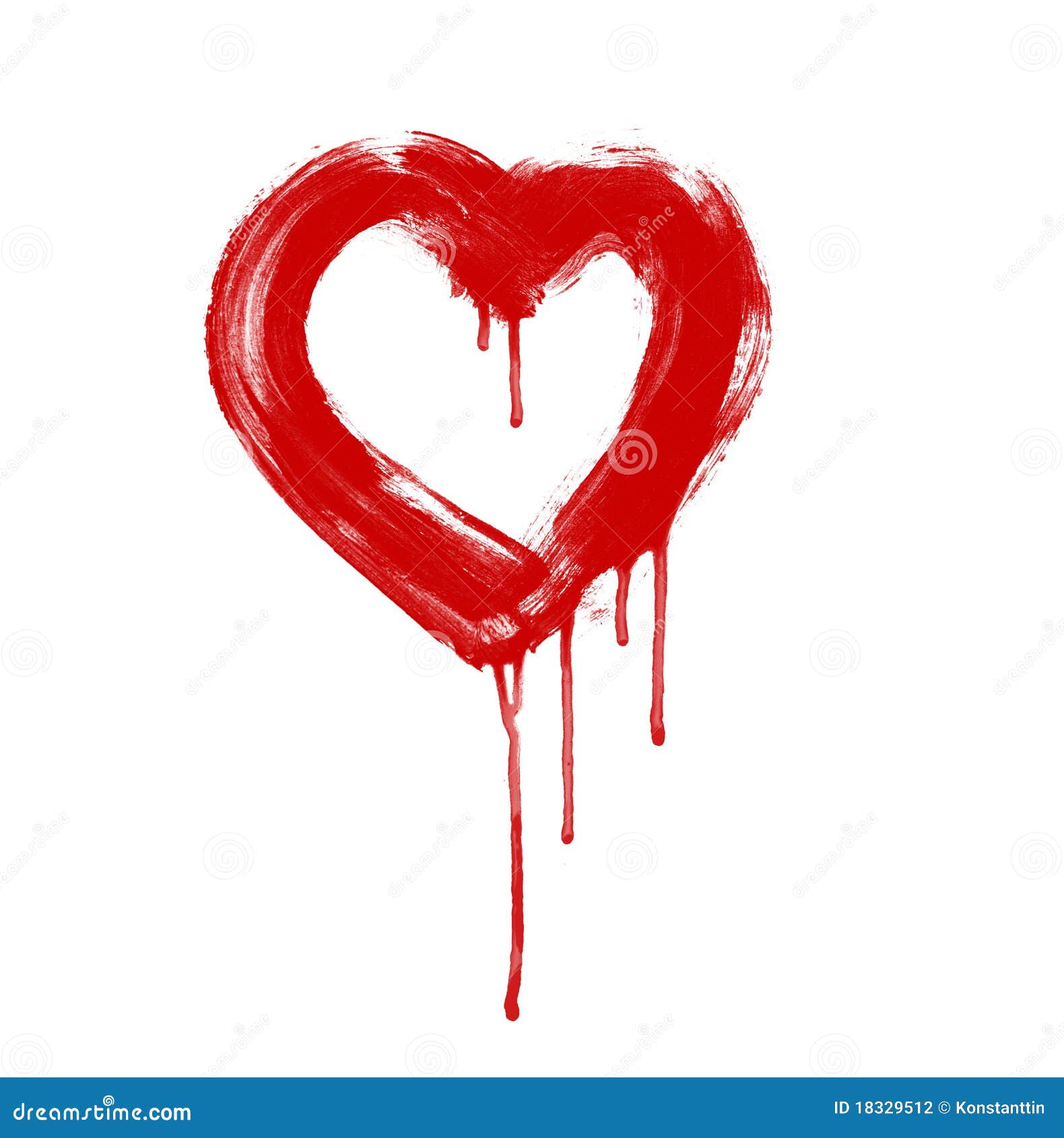 Art Heart Drawn With Paint On The Wall Stock Photography Image 18329512