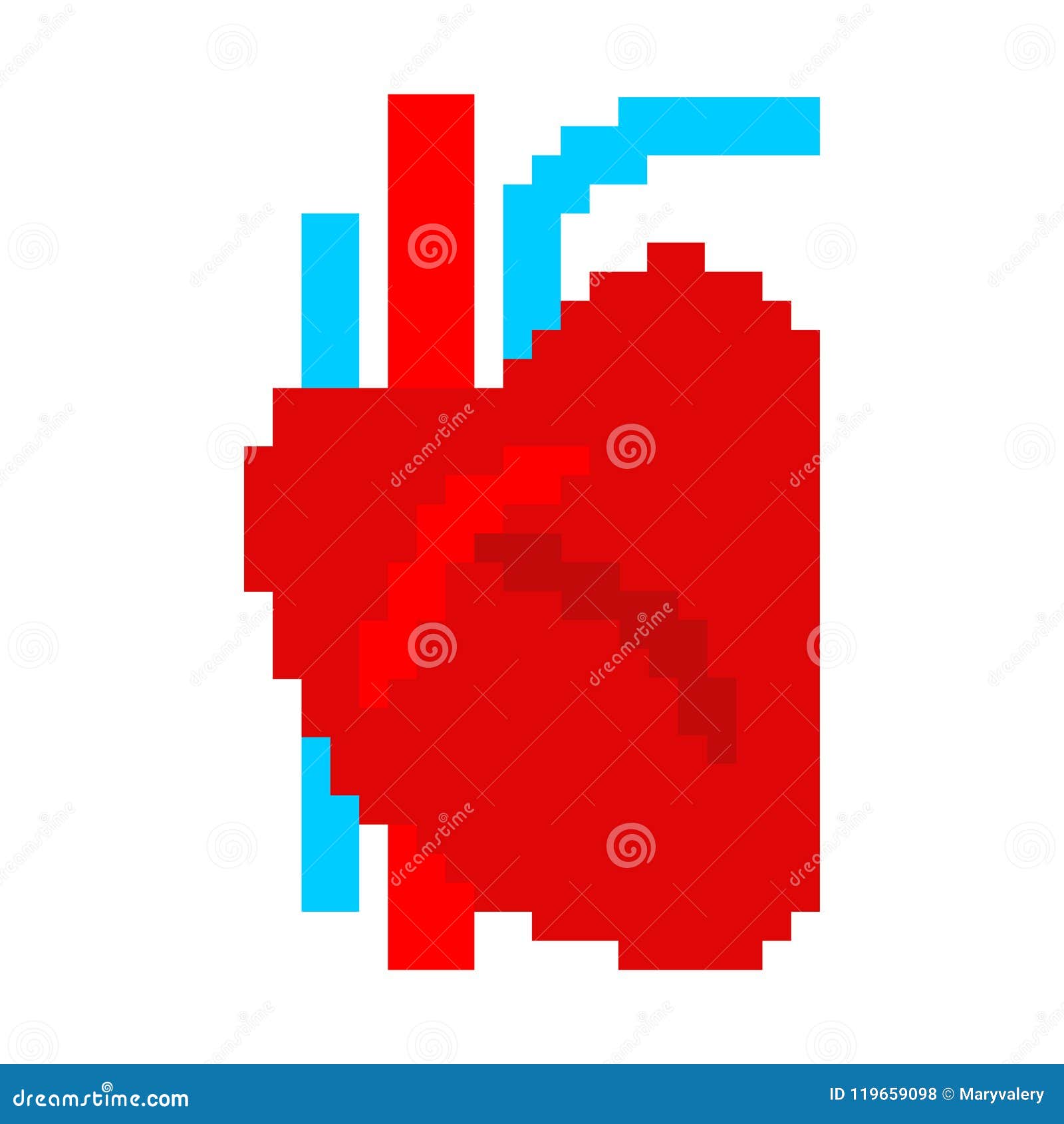 Art Humain De Pixel De Coeur Organe De Bit De Lhomme 8