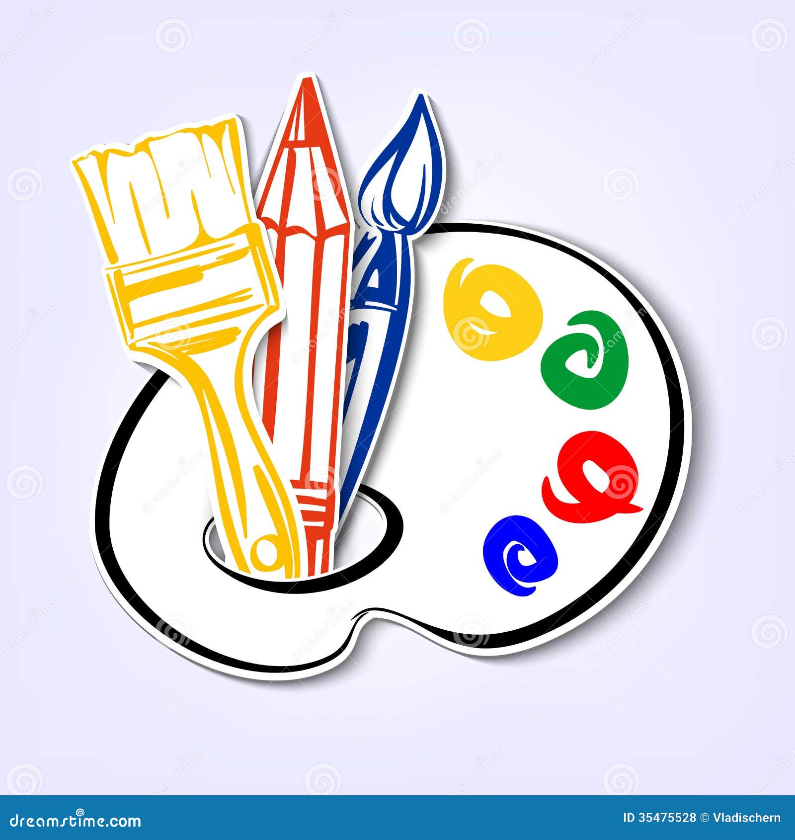 Art Icons Set. a Vector Illustration Stock Vector - Illustration of