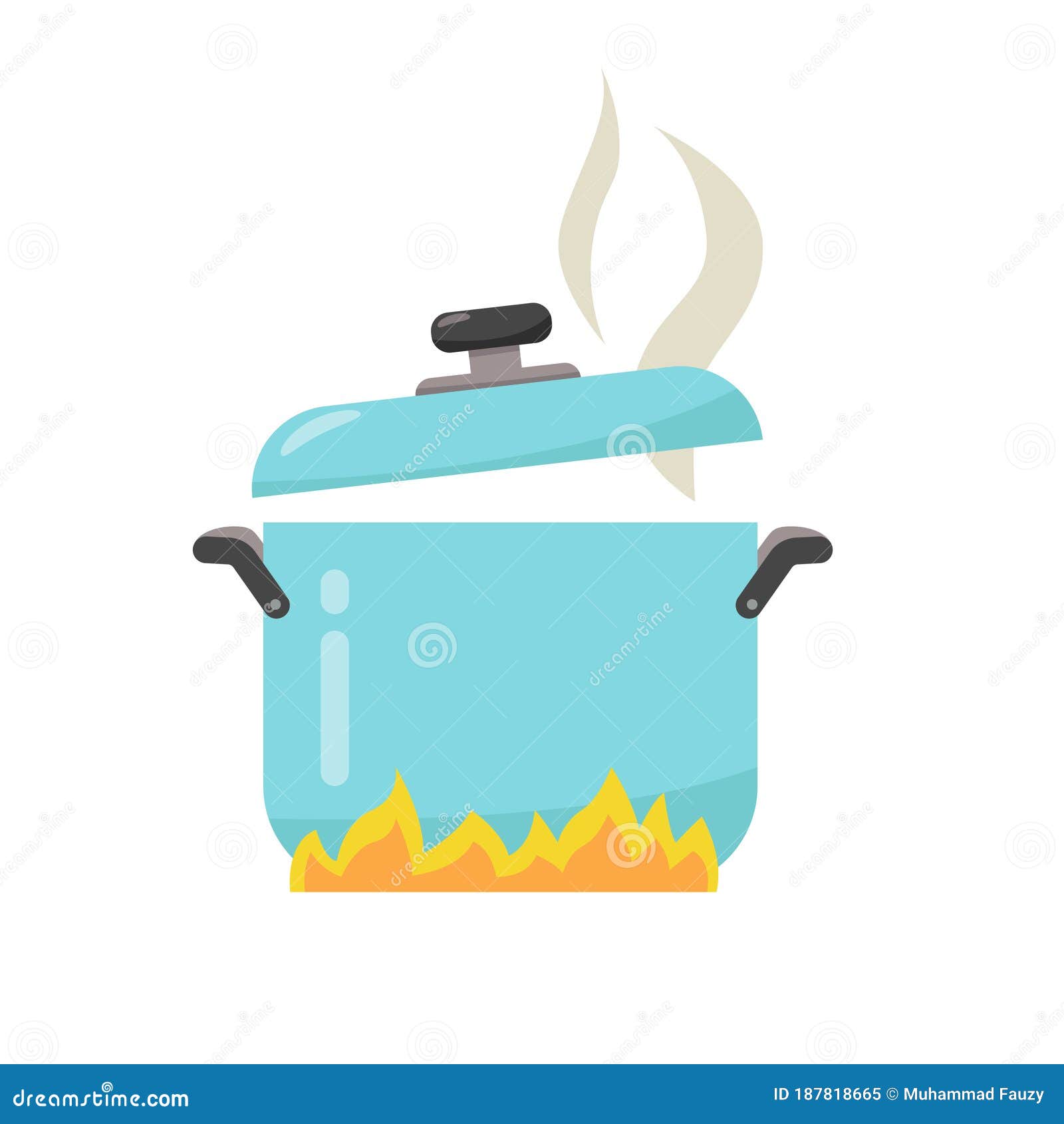 Cooking Pot Vector with Flat Design Stock Vector Illustration of
