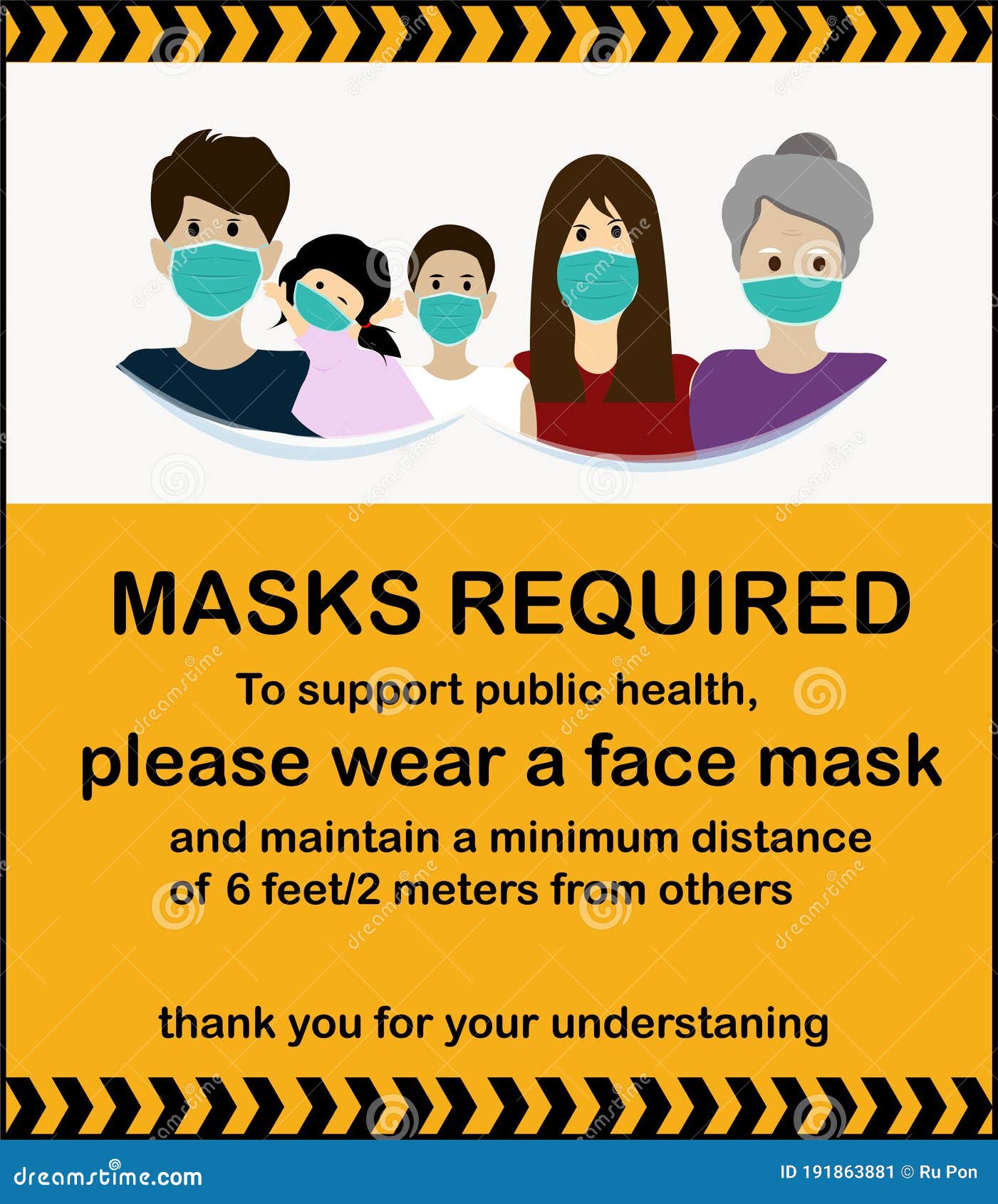 Wear Mask Sign Vector Mask Sign And Notice Safety Notice For Wearing Mask Please Wear Face Mask Stock Illustration Illustration Of Epidemic Equipment