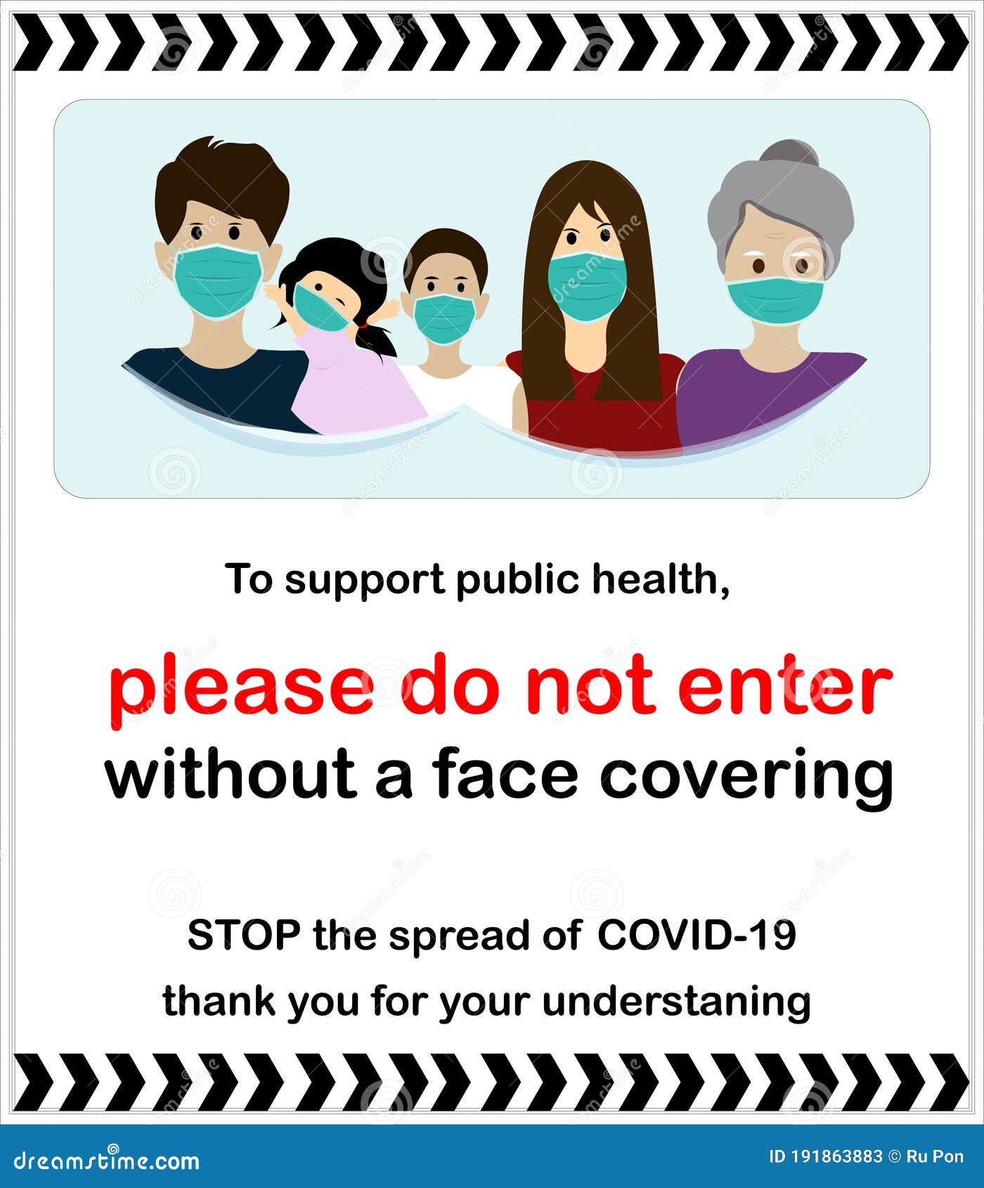 Wear Face Mask Sign And Symbol Please Do Not Enter Without A Face Covering Protect Yourself From Coronavirus Mask Notice Warnin Stock Illustration Illustration Of Prevention Face