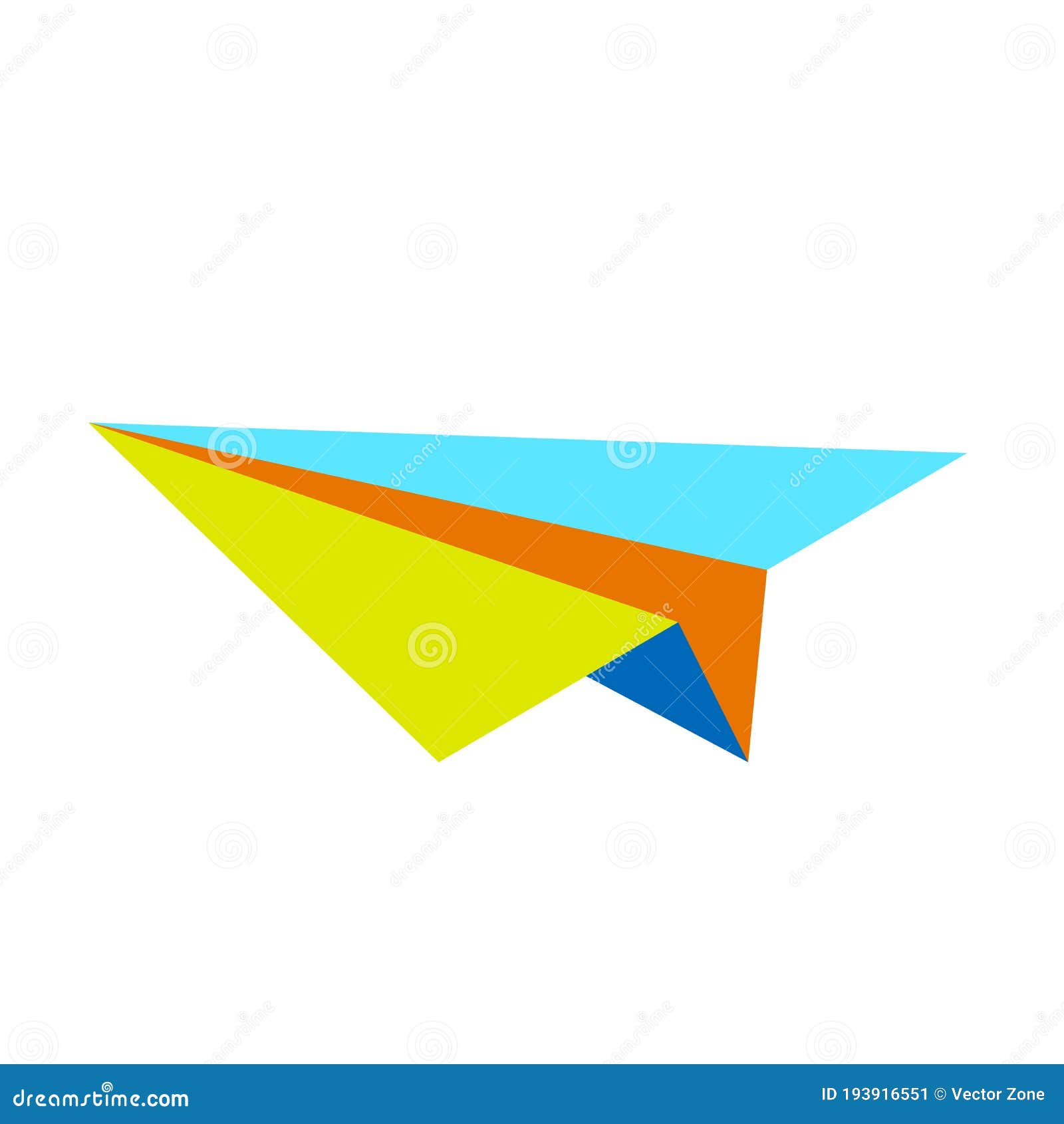 Paper Plane Different Color Flying. Stock Vector - Illustration of ...