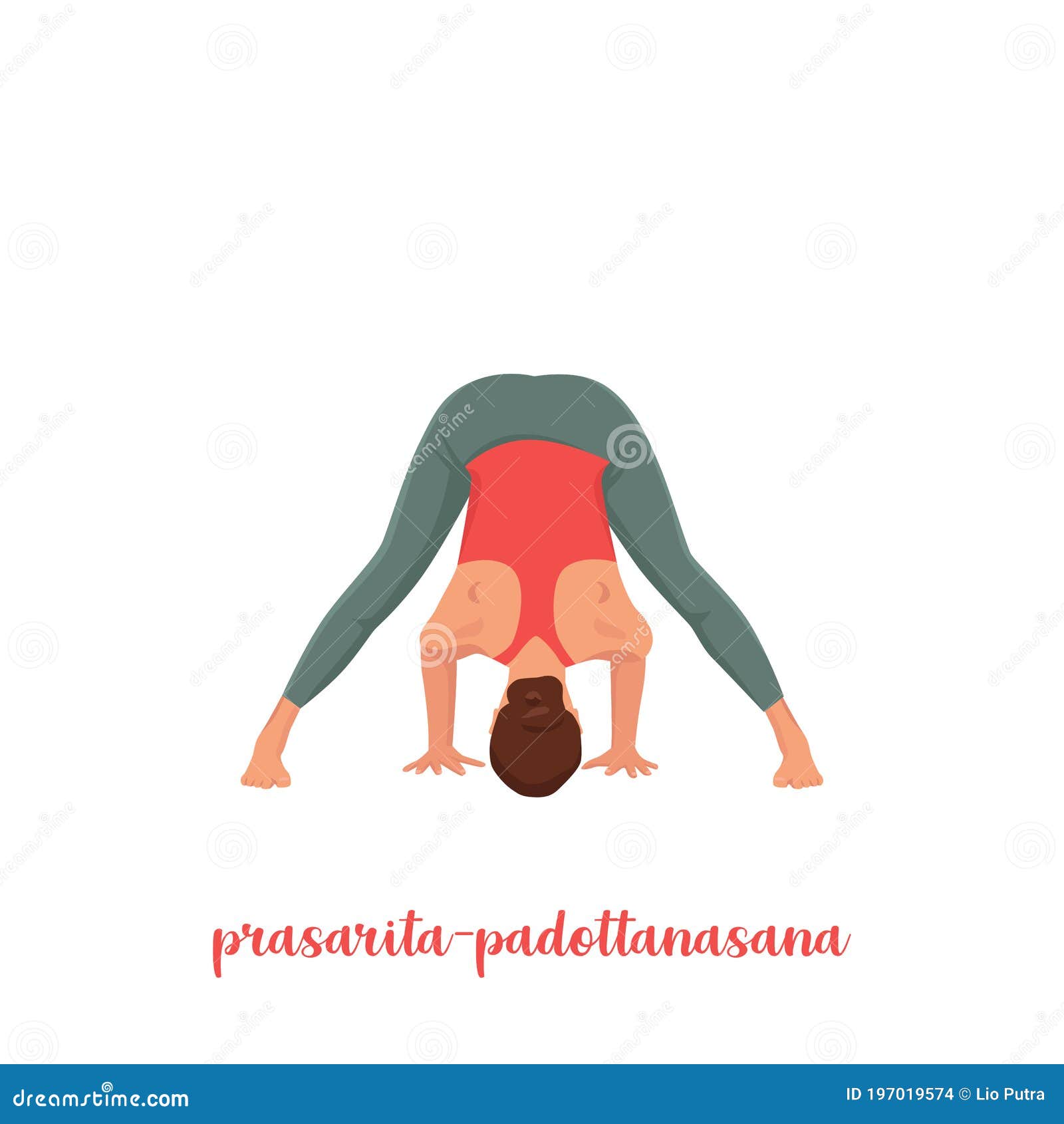 Yoga Pose: Wide Legged Forward Bend Twist