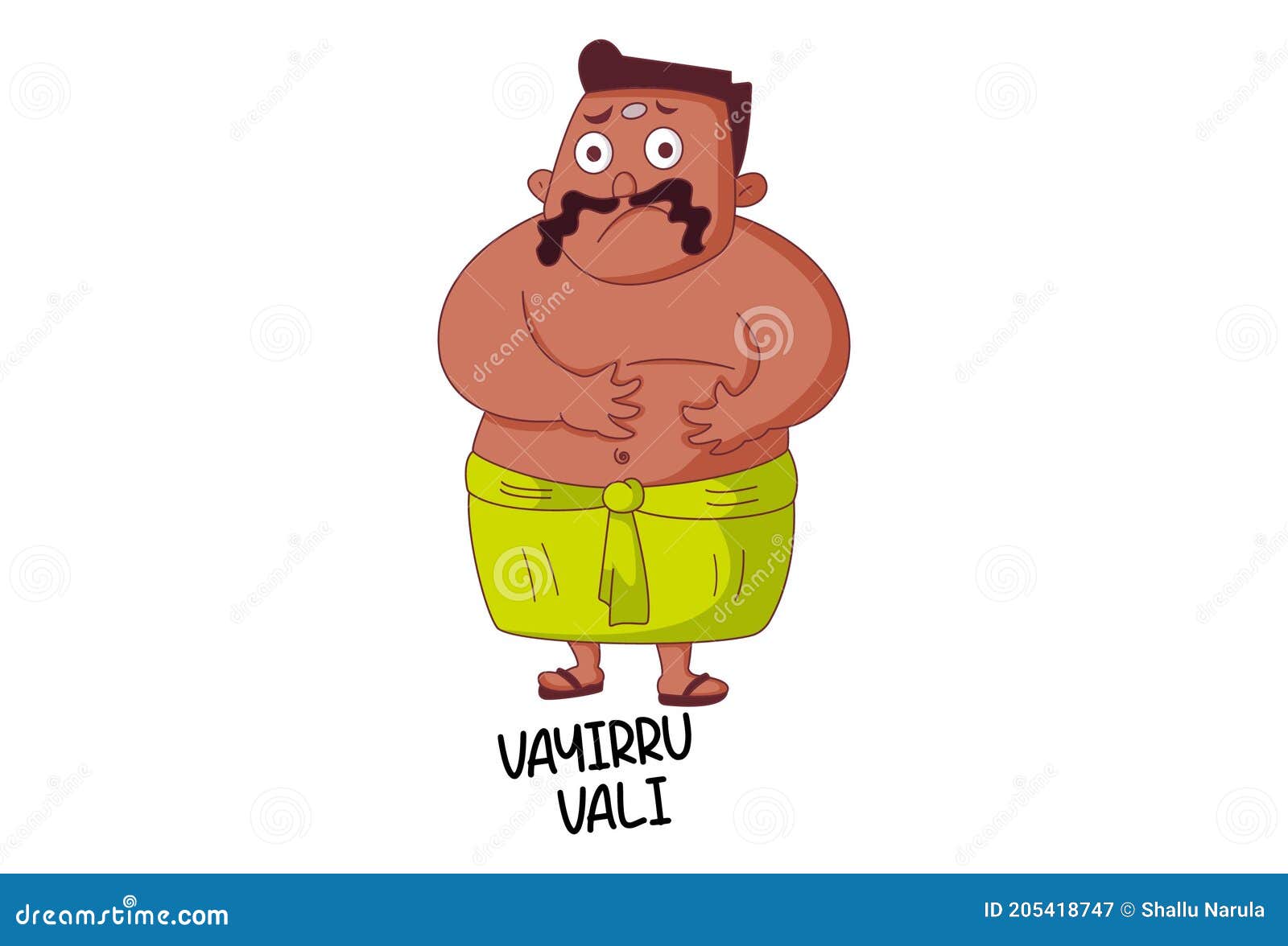Vector Cartoon Illustration of Tamil Man Stock Vector - Illustration of  cheerful, green: 205418747