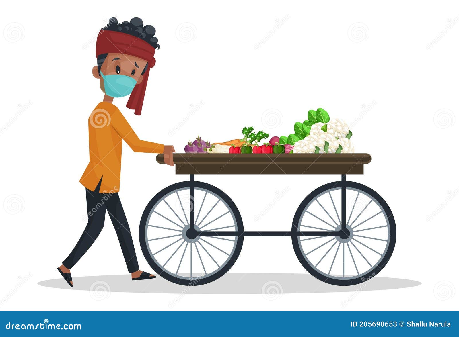  graphic  of vegetable seller