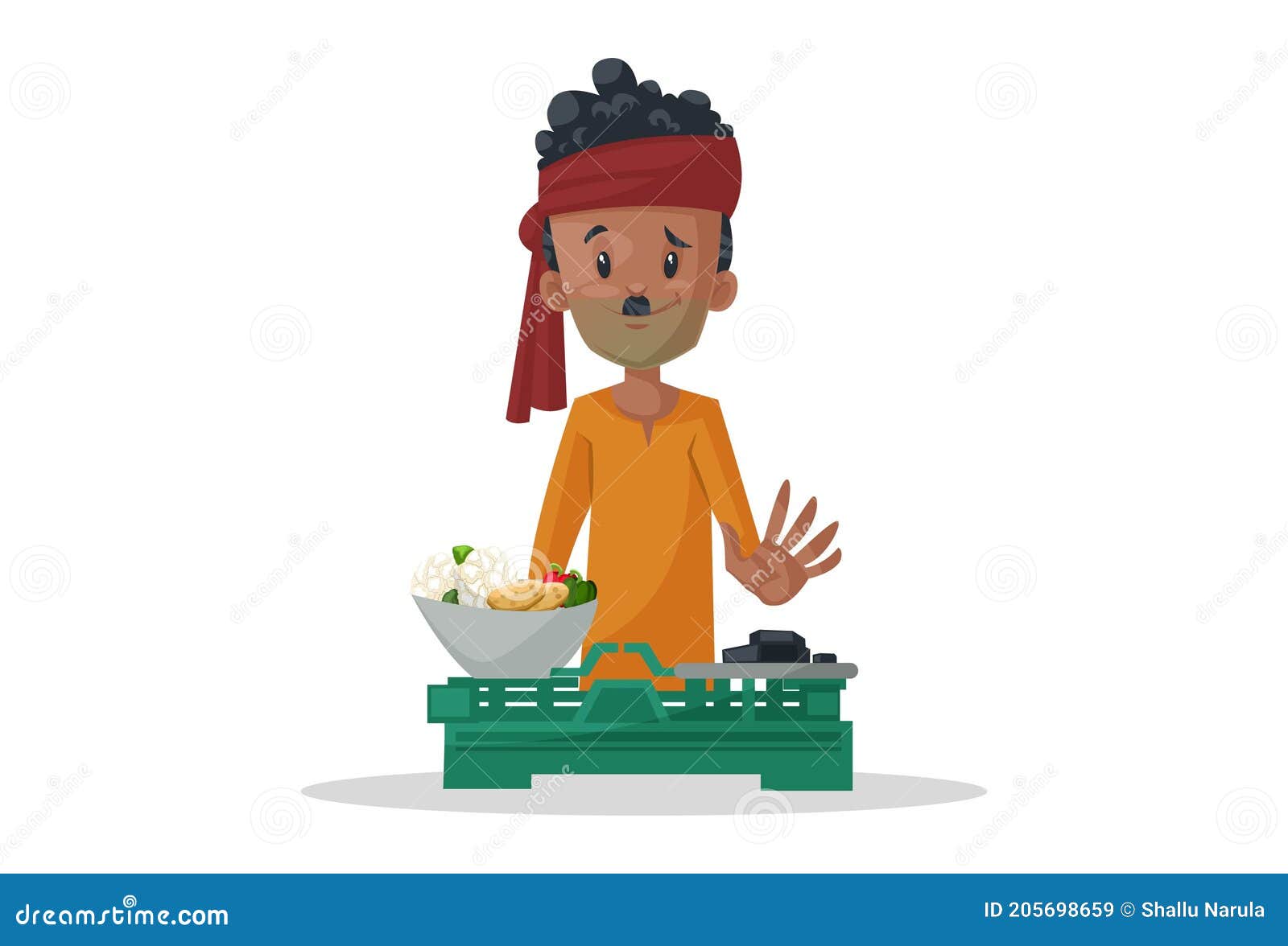  graphic  of vegetable seller