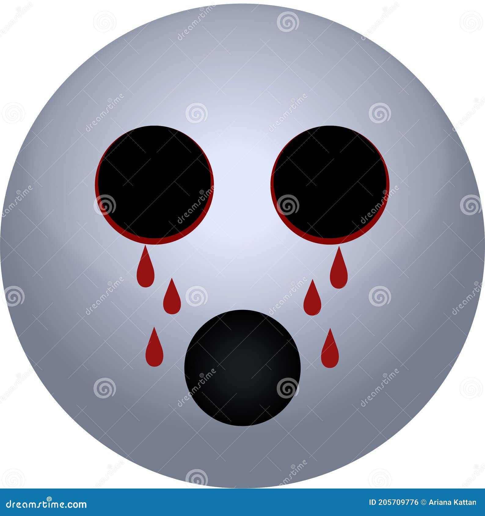 Scary Emoji Bleeding Eyes Blood Stock Illustration Illustration of freaking, face 205709776