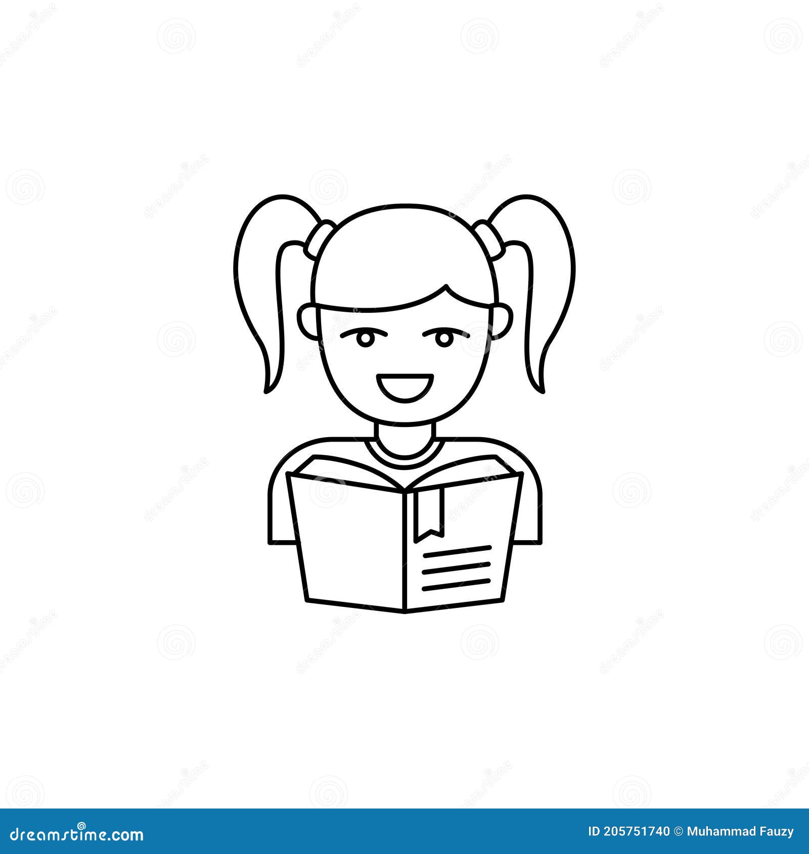 How to draw a Girl reading a book, Easy drawing for beginners