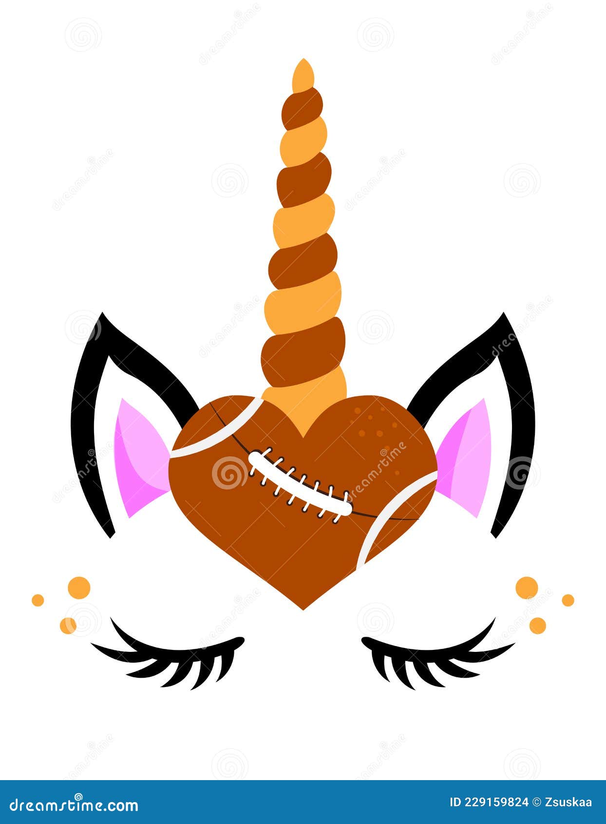 Unicorn Headband With Rainbow Hair Cartoon Vector