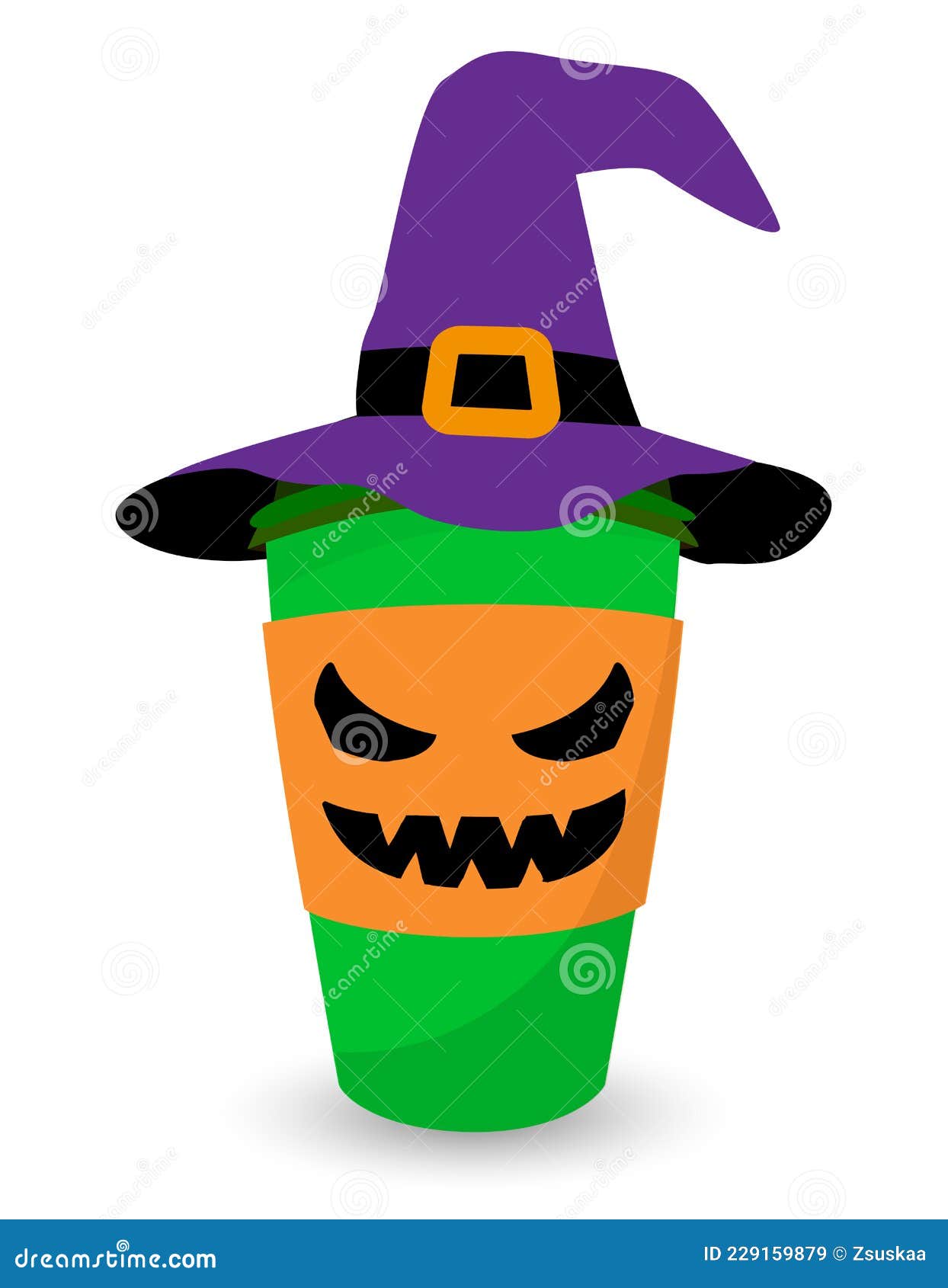 Witch Coffee Cup, Coffee To Go in Witch Hat Halloween Pumpkin Spice
