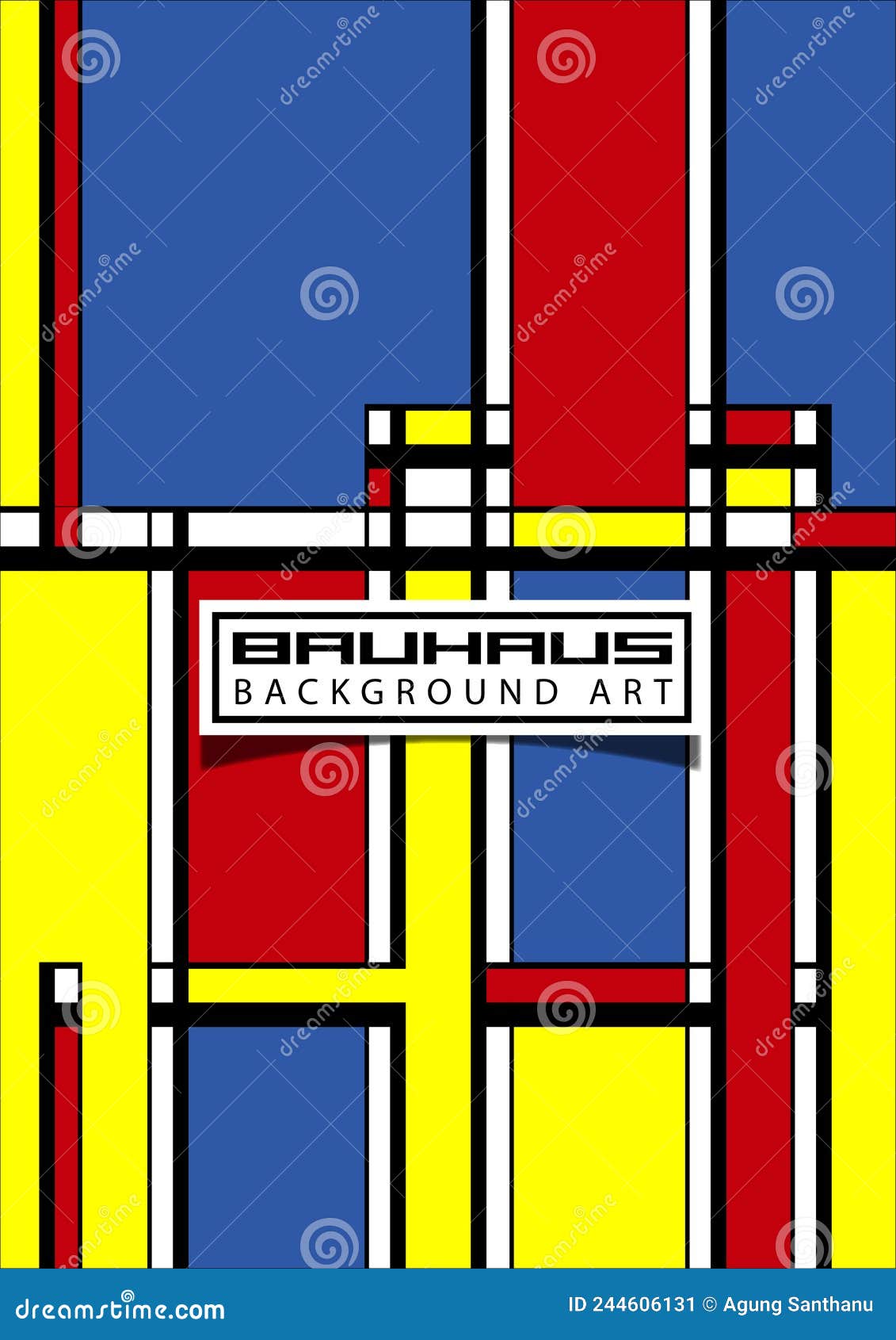 Abstract Background with Geometric Bauhaus Style Design Stock Vector