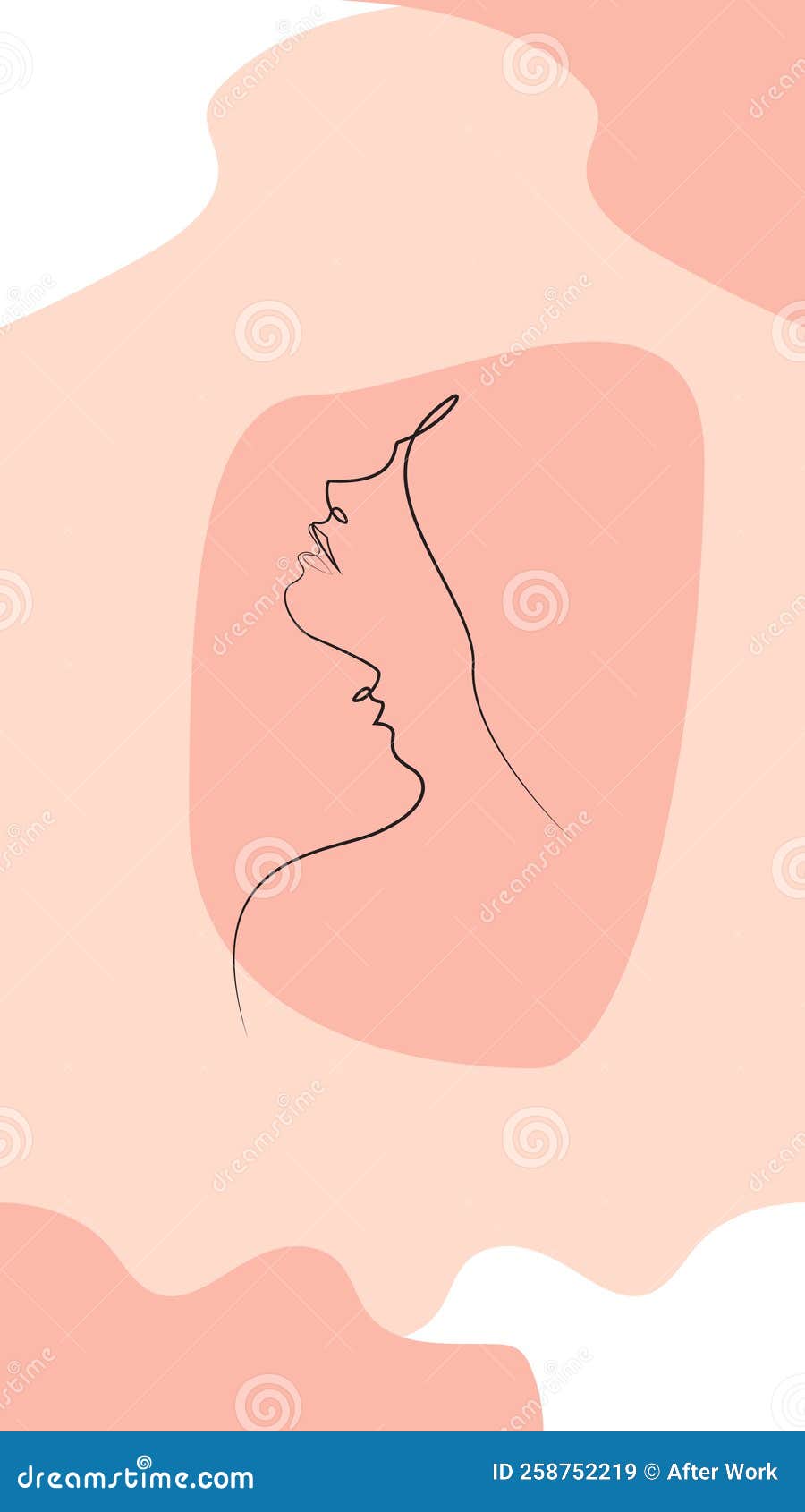 Abstract Line Art Phone Wallpaper Stock Illustration Illustration of woman, graphic 258752219
