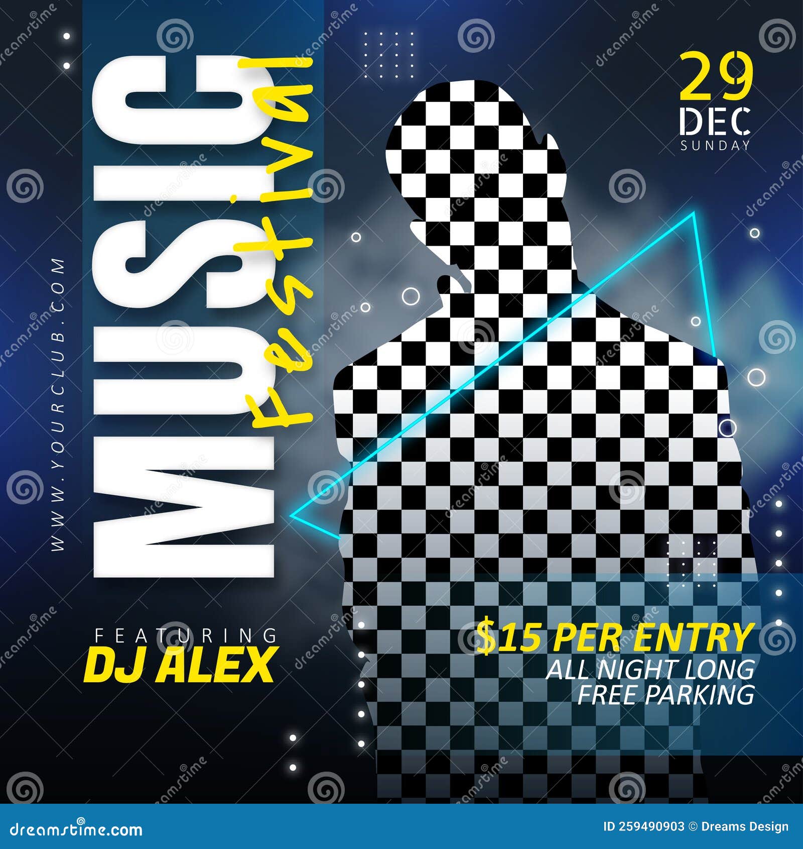 Music Festival Party Social Media Banner Stock Vector Illustration of