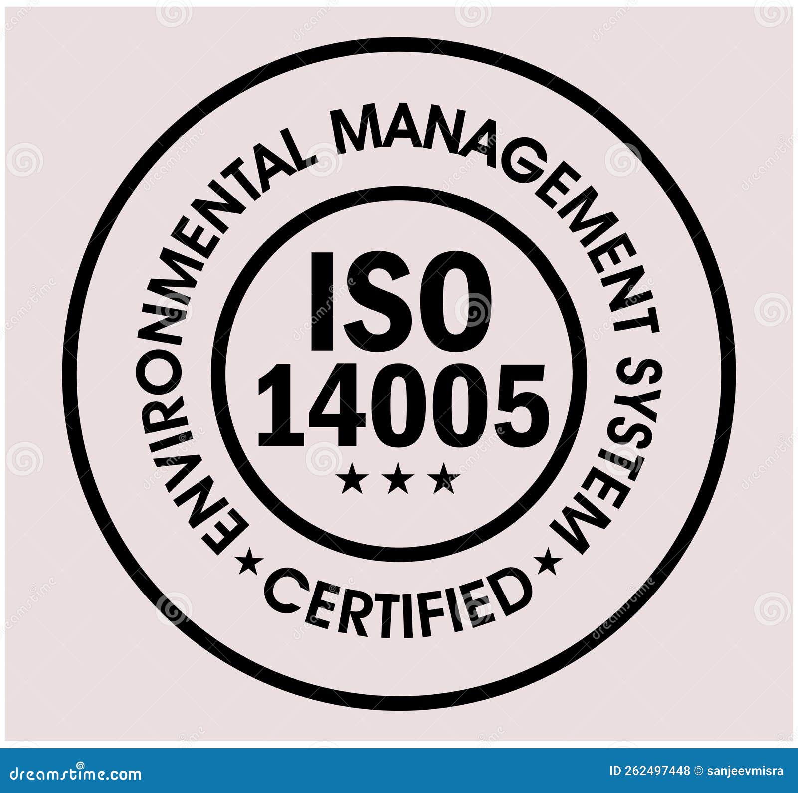 Environmental Management System Certified Vector Icon. Stock Vector
