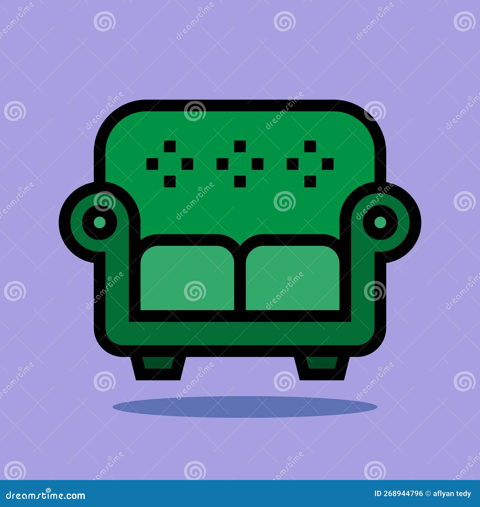 Household furniture stock vector. Illustration of comfortable 268944796