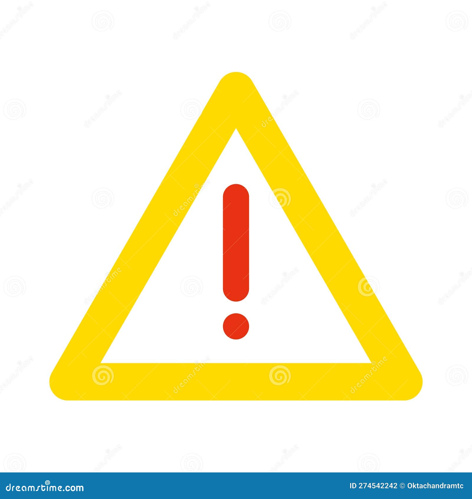 Warning Sign with Exclamation Mark. Caution Symbol. Vector Illustration
