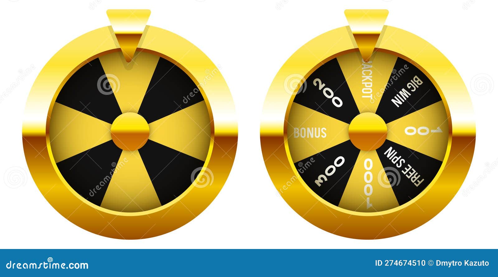 Wheel of Fortune. Wheel of Fortune with Red and Black Frame Stock