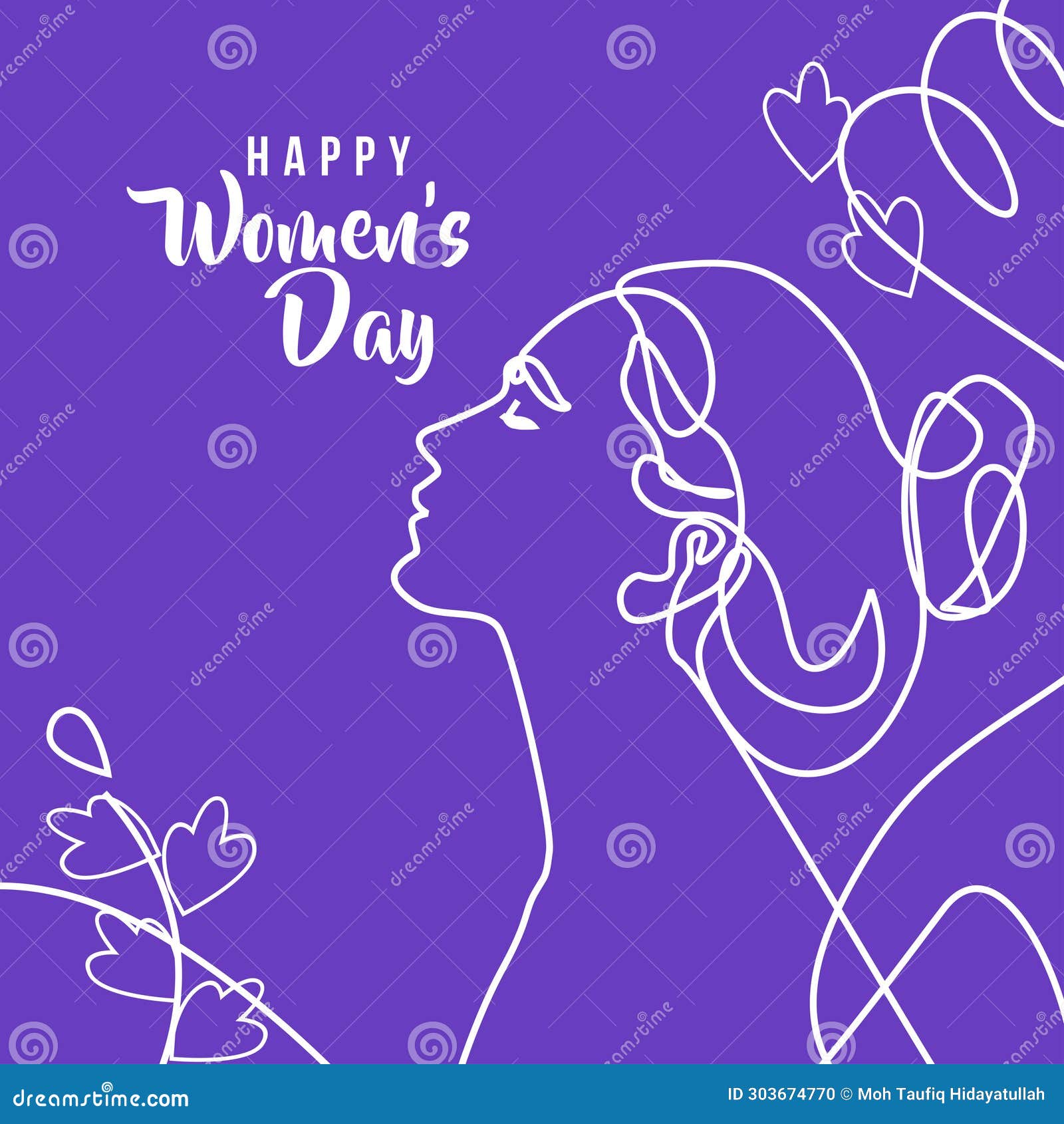 women's day happy celebration background template 