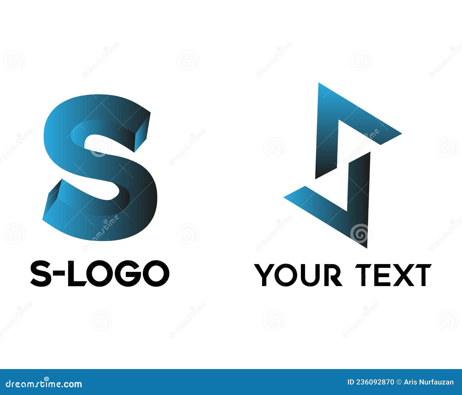 Letter S Blue Logo Template Stock Vector Illustration of concept