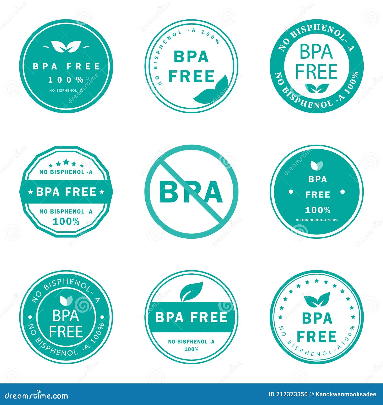 Set of BPA FREE Logo. No Bisphenol a 100 . Flat Vector Icon for Non-toxic  Plastic. Logo and Badge for Drinking Water Bottle. Stock Vector -  Illustration of background, clean: 212373350