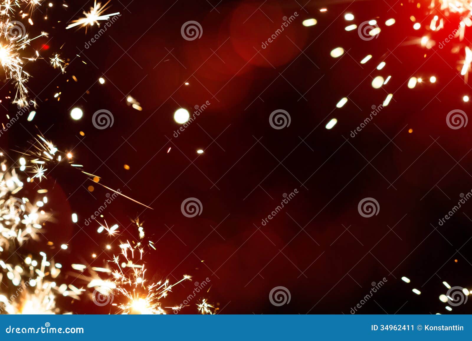 Art Magic Christmas Firework Light Background Stock Illustration