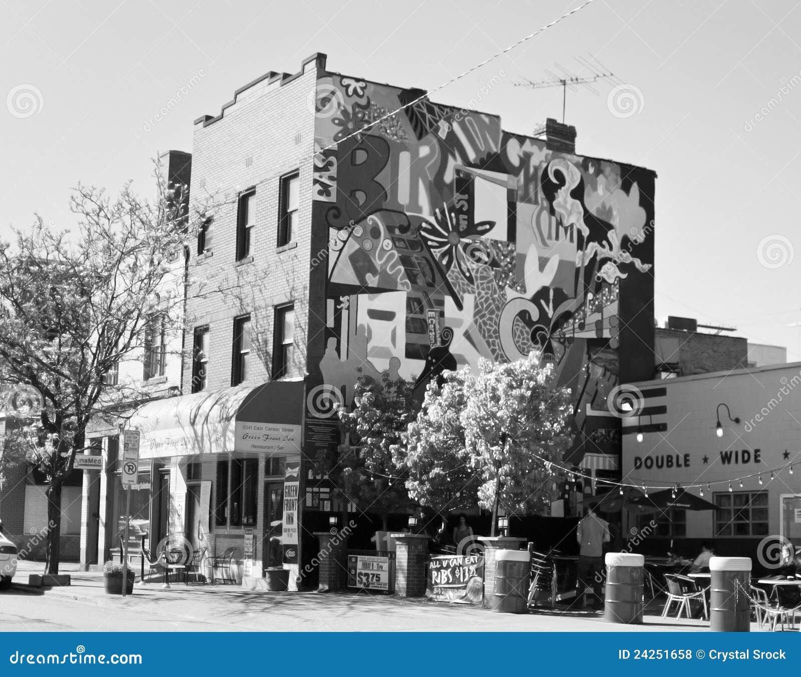 Art Mural on Building in Pittsburgh Editorial Stock Photo Image of