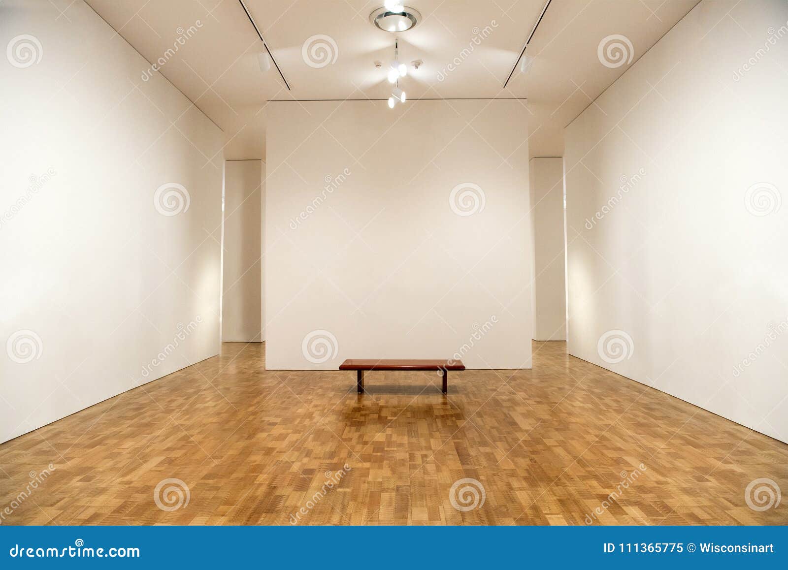 art museum, blank gallery walls, background