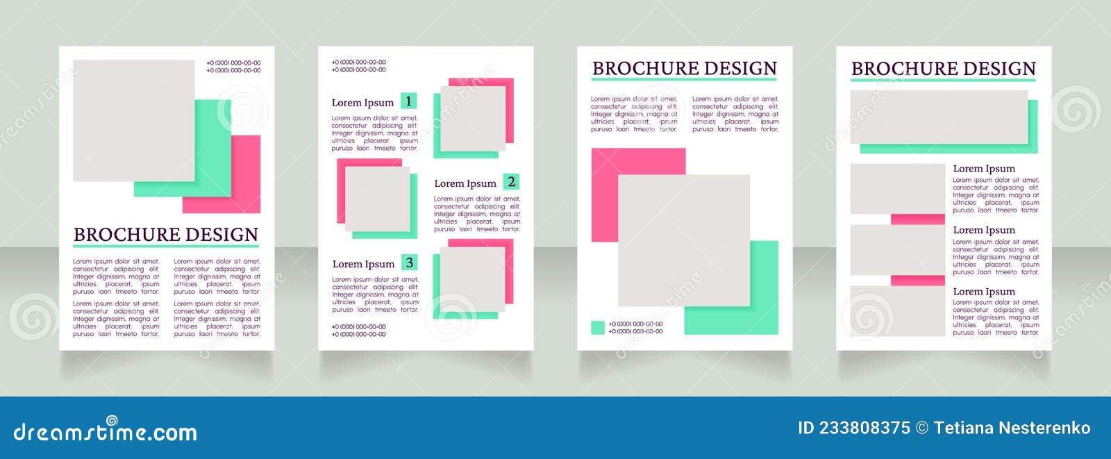 Art Museum Exhibition Schedule Blank Brochure Layout Design Stock Vector Illustration of brand