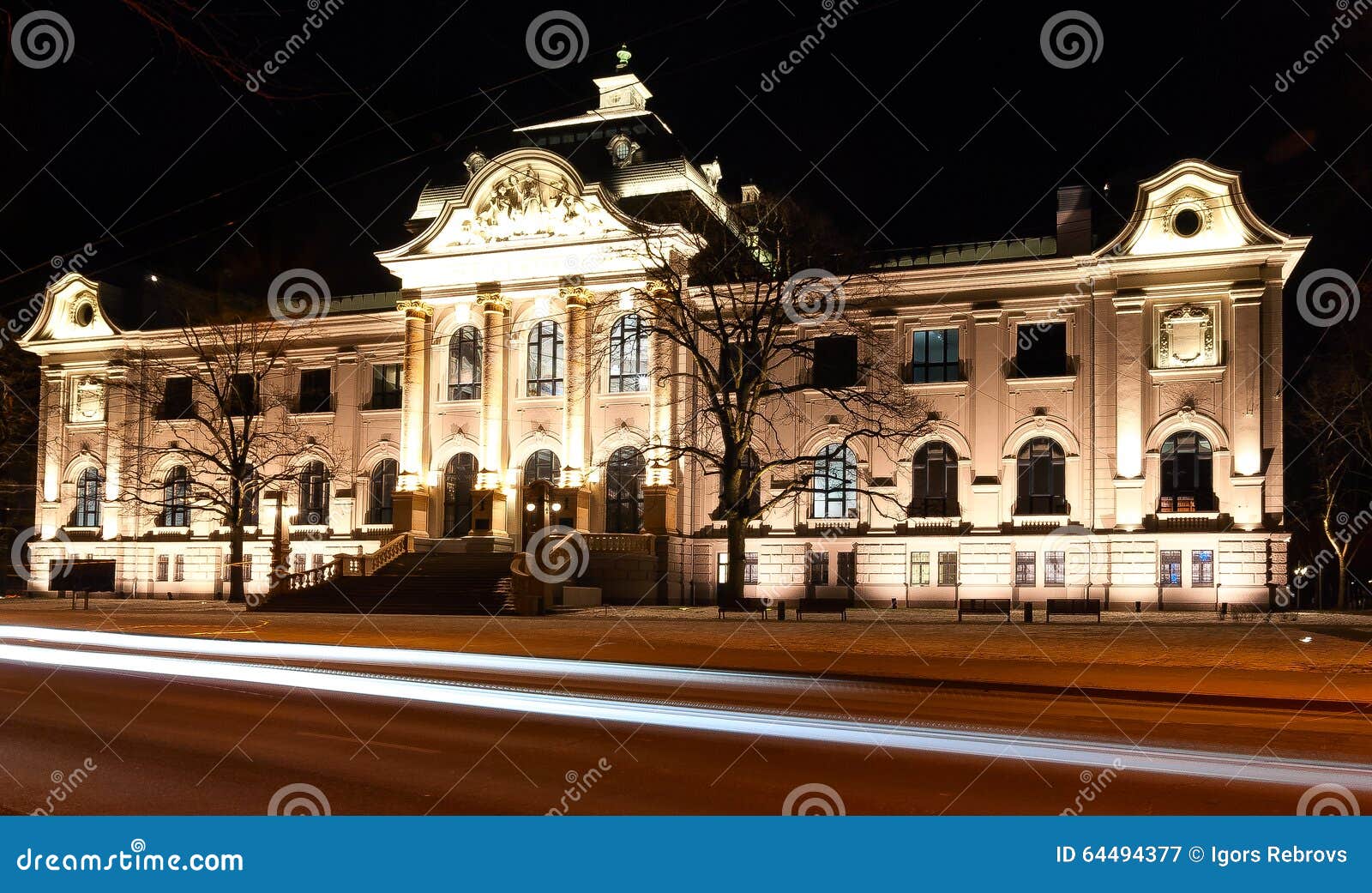 Art museum Riga. editorial photography. Image of lighting - 64494377