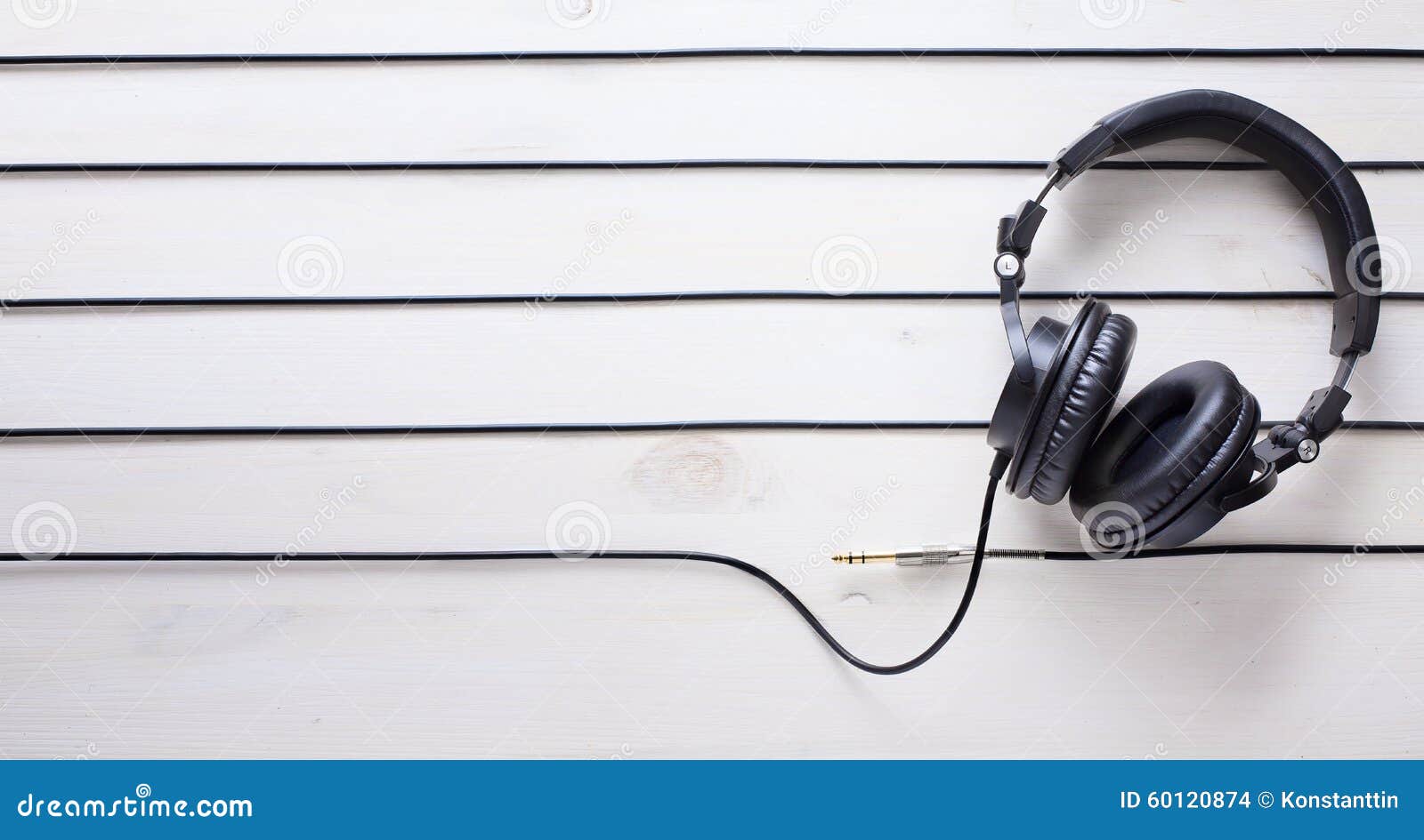 art music studio background with dj headphones